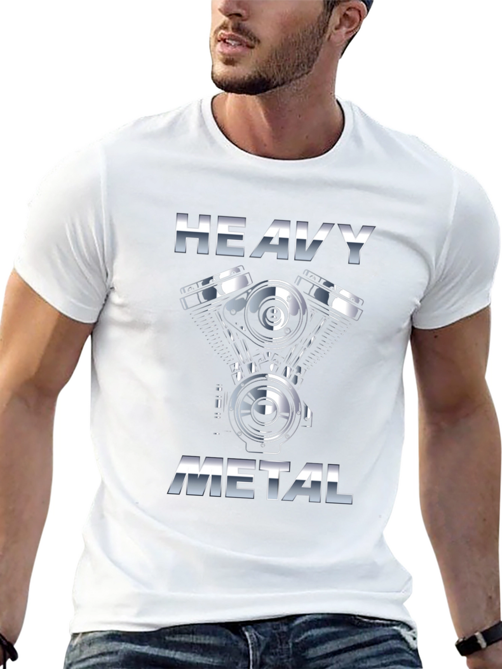 Heavy Metal Engine Graphic T-Shirt