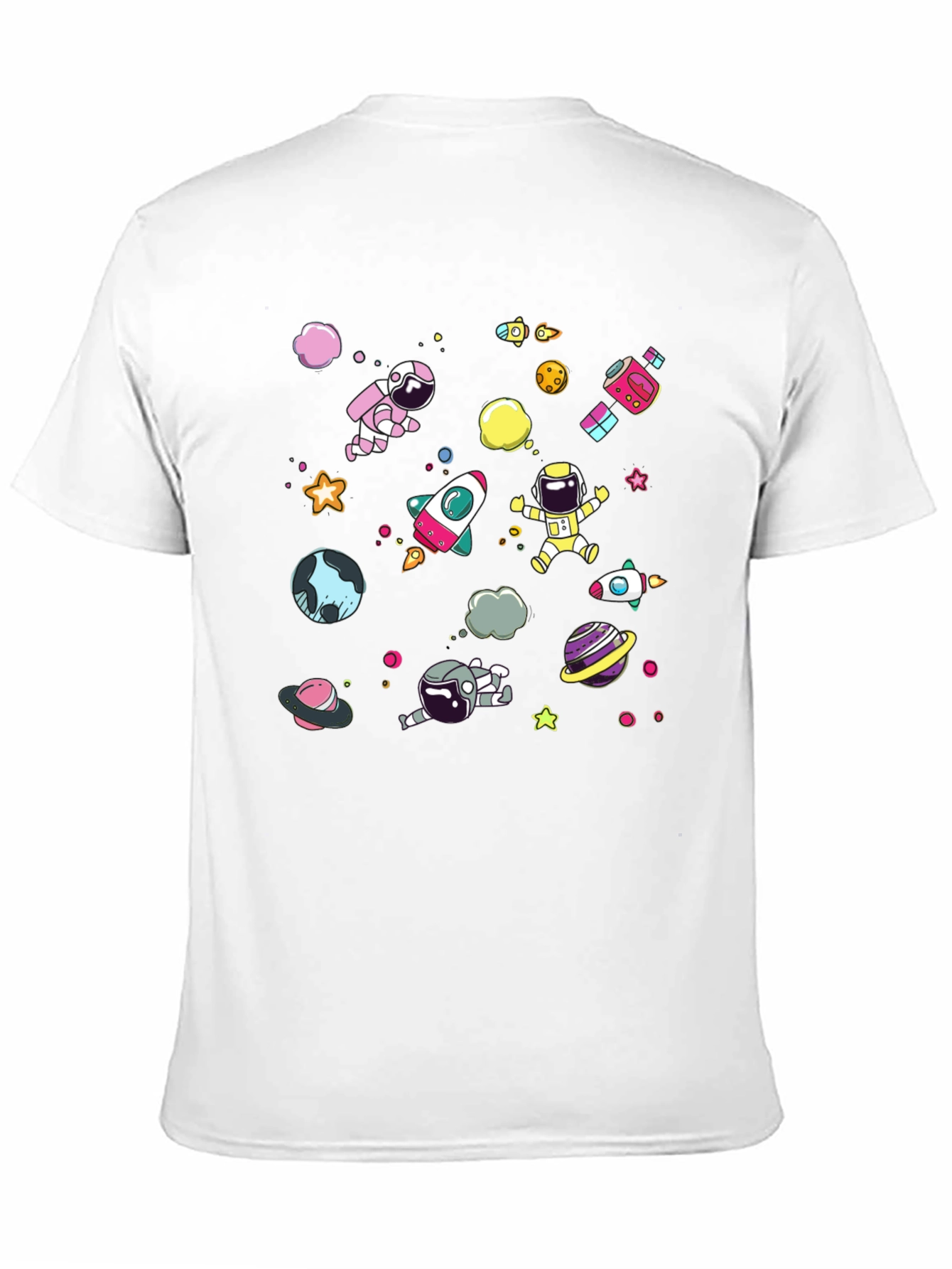 Space Explorer T-Shirt: Astronauts & Planets Design