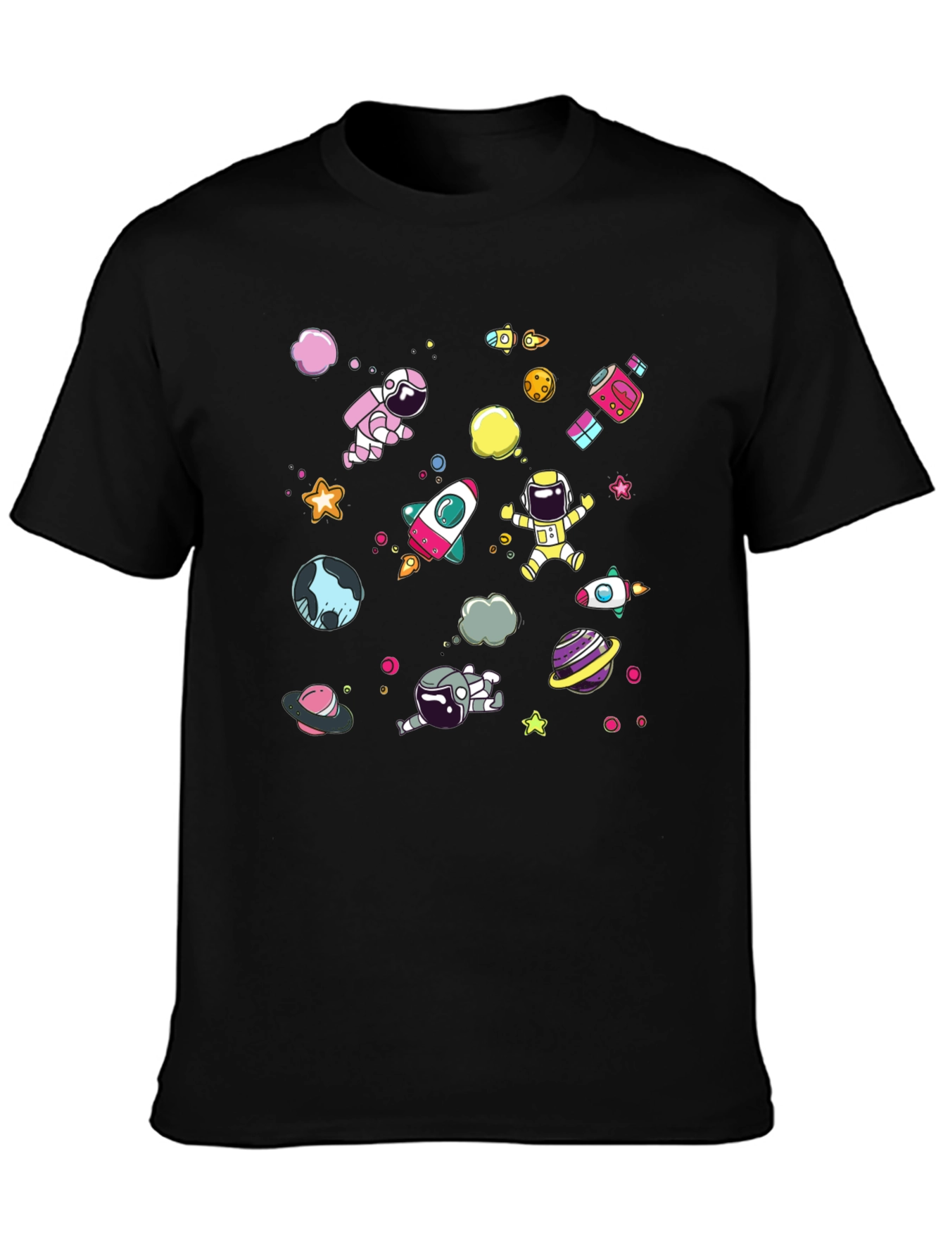 Space Explorer T-Shirt: Astronauts & Planets Design