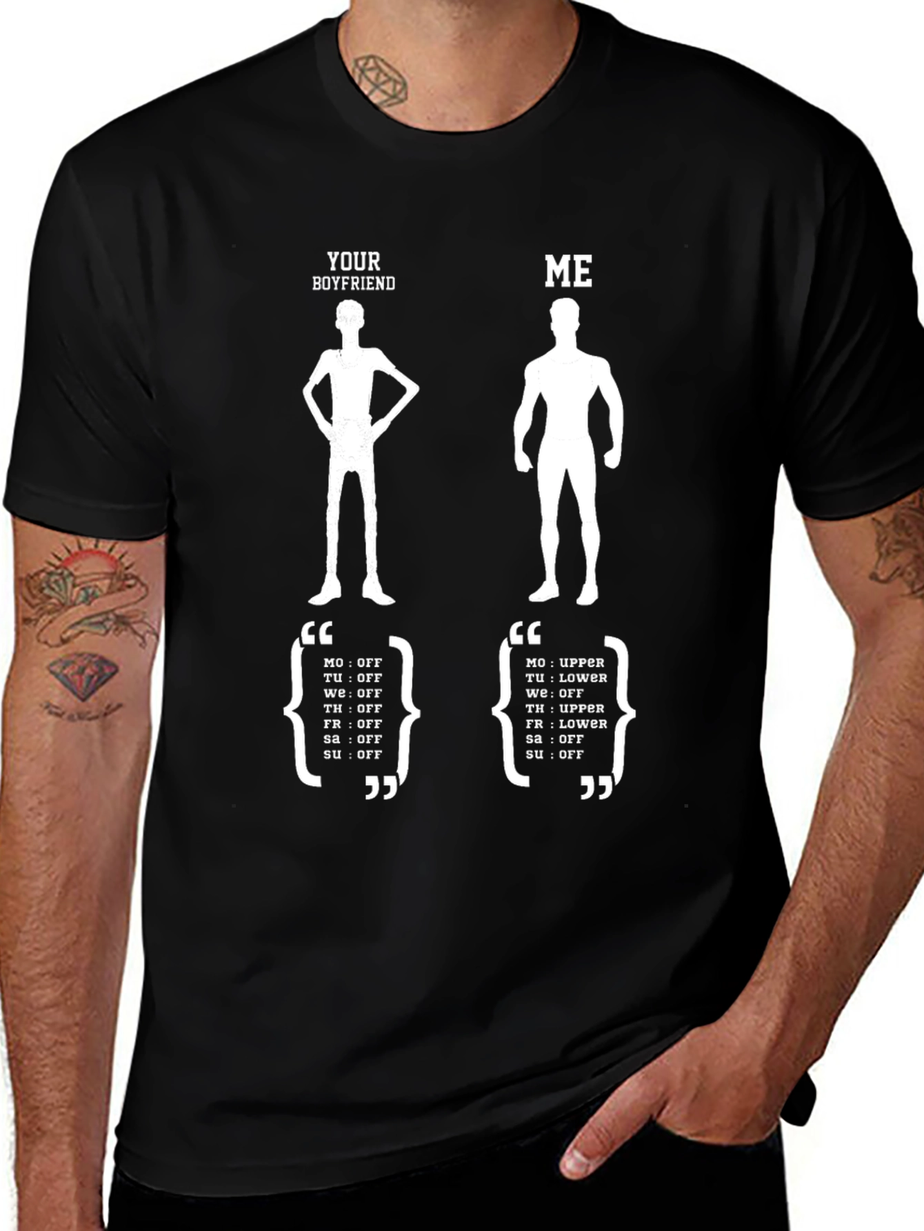 Funny Your Boyfriend vs. Me Graphic Tee