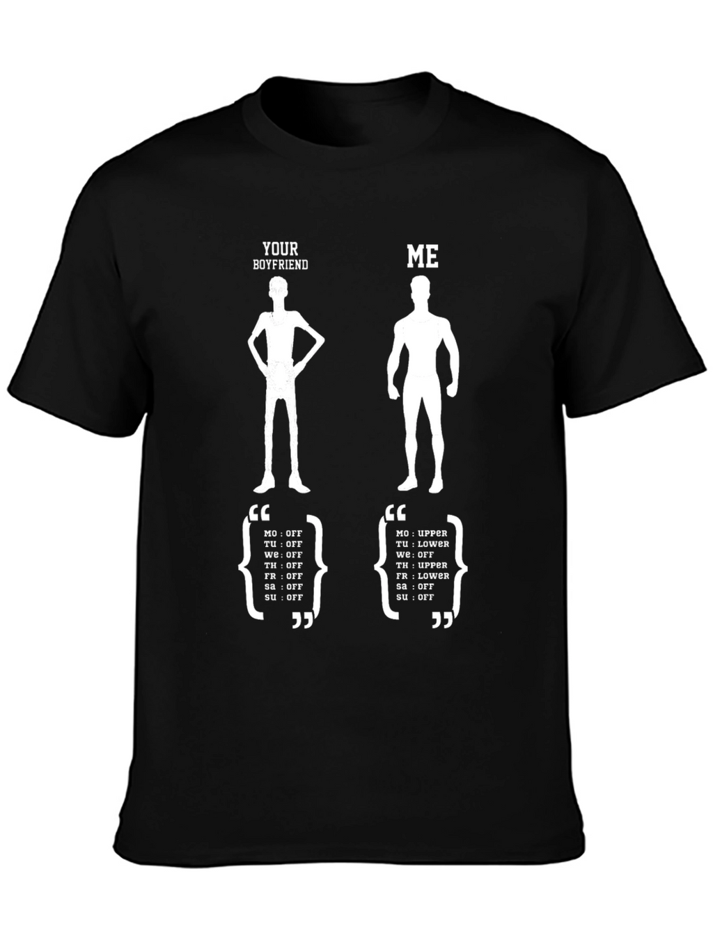 Funny Your Boyfriend vs. Me Graphic Tee