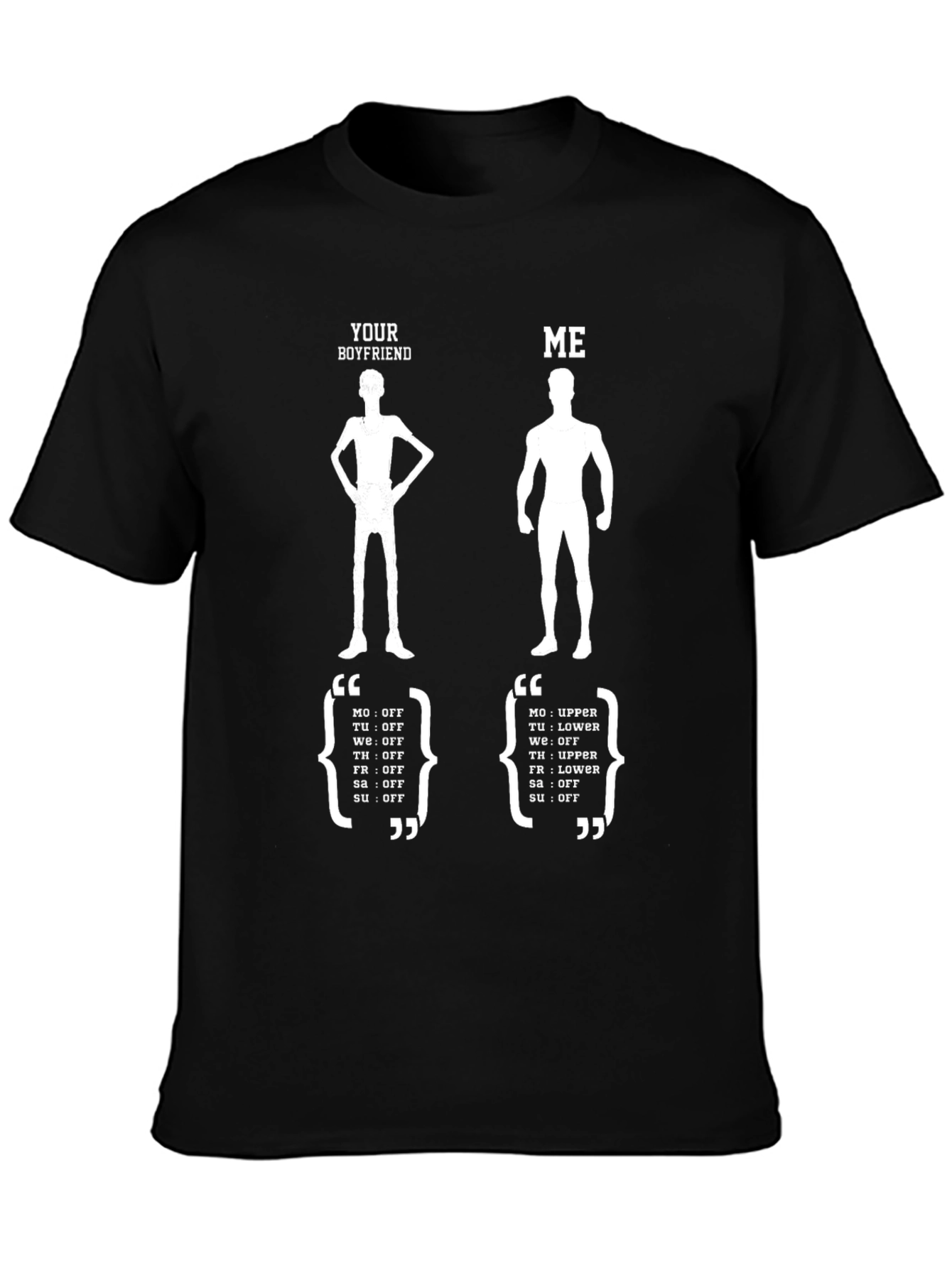 Funny Your Boyfriend vs. Me Graphic Tee