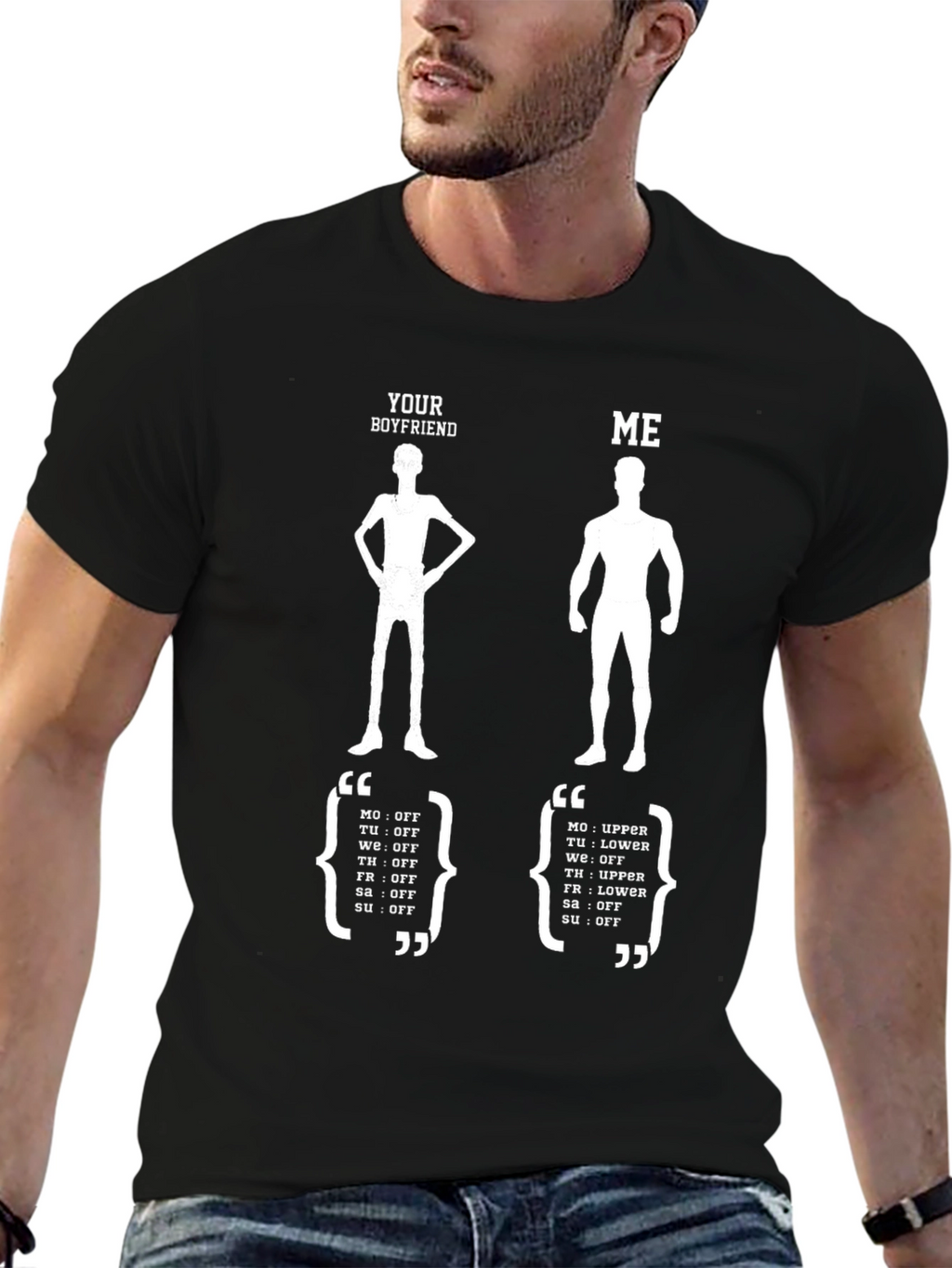 Funny Your Boyfriend vs. Me Graphic Tee