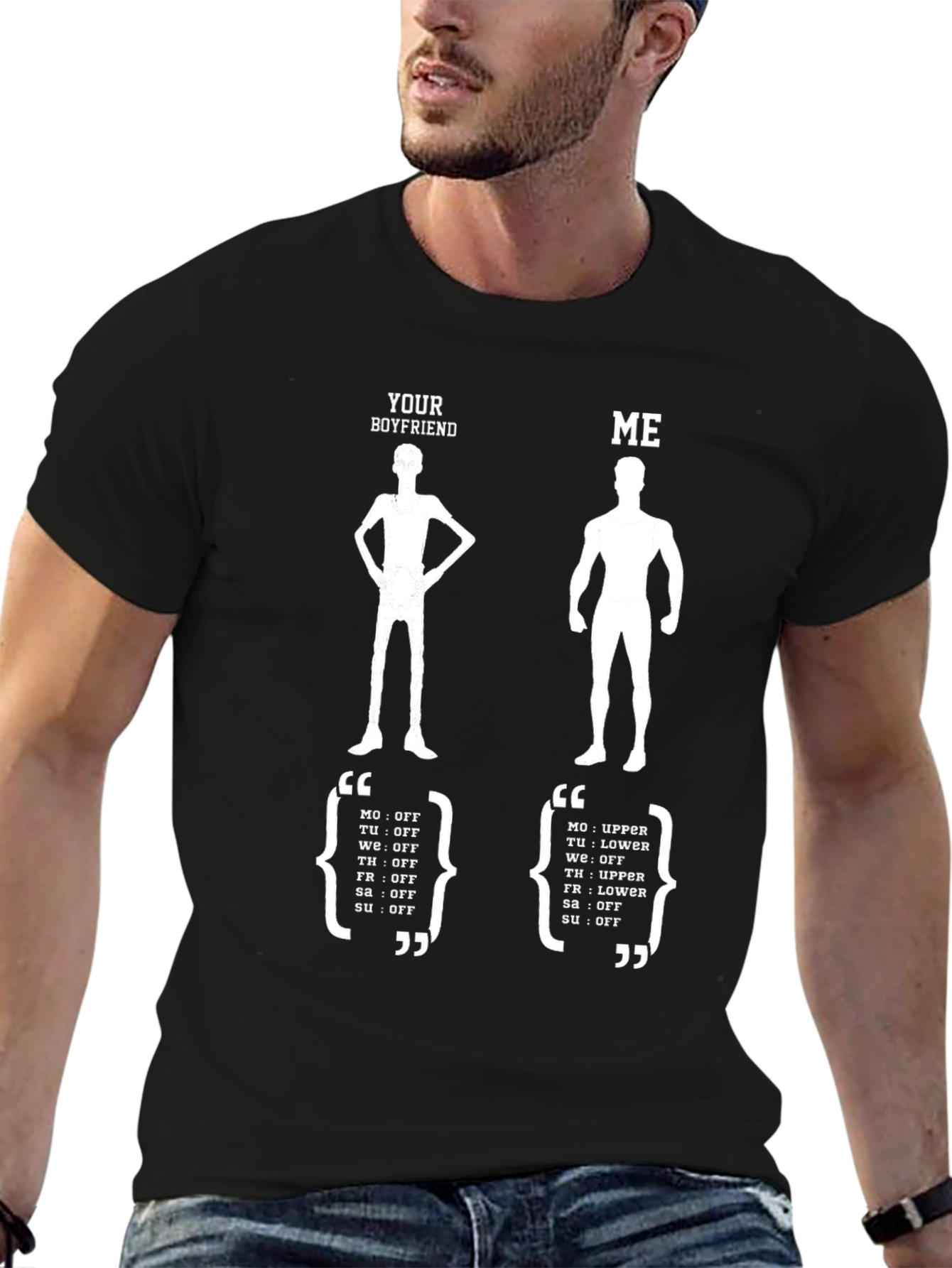 Funny Your Boyfriend vs. Me Graphic Tee