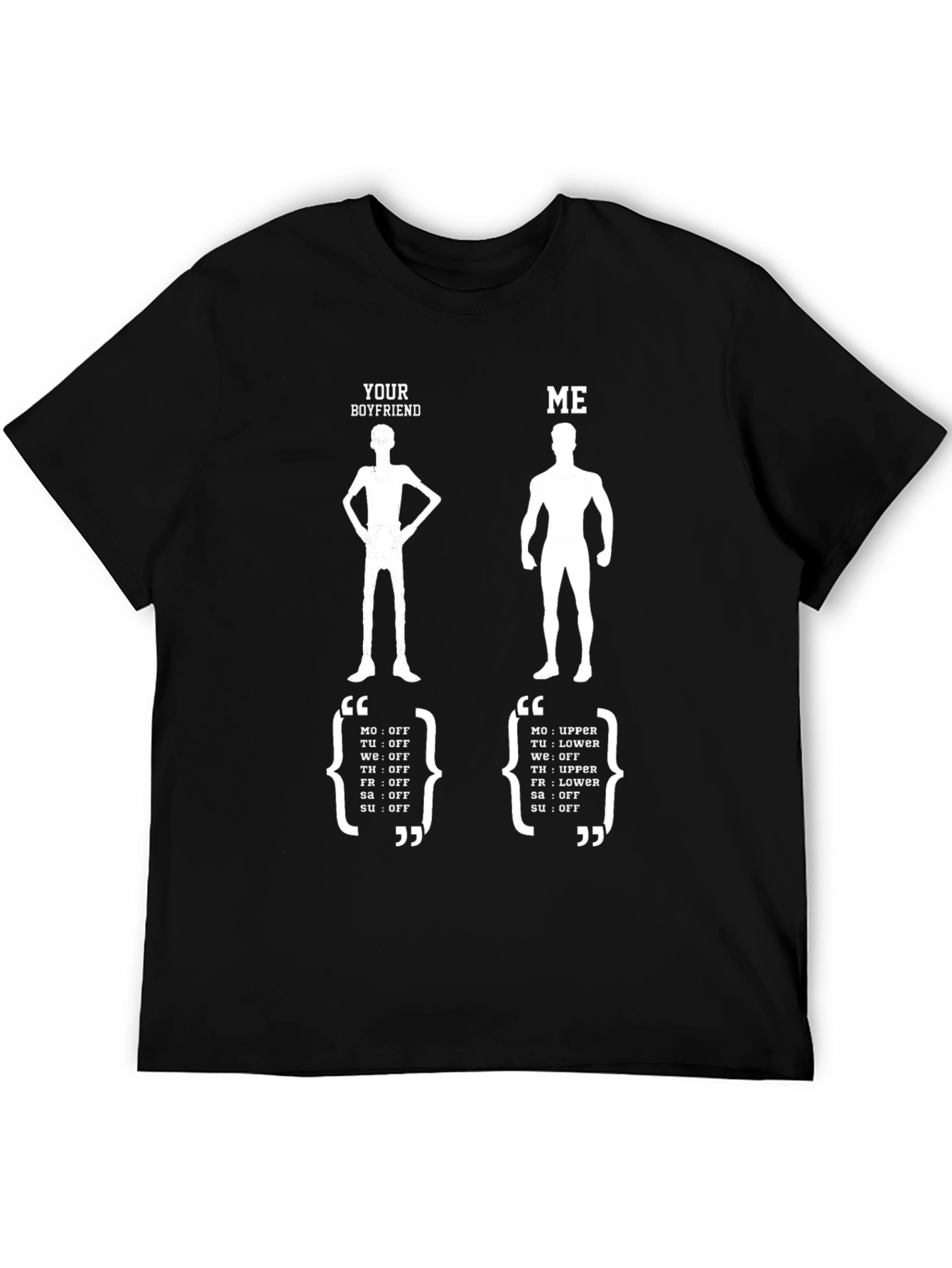 Funny Your Boyfriend vs. Me Graphic Tee