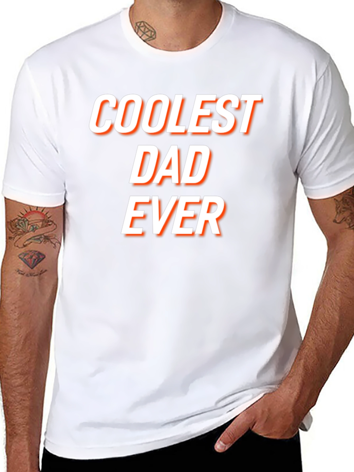 Coolest Dad Ever Graphic Tee - Black