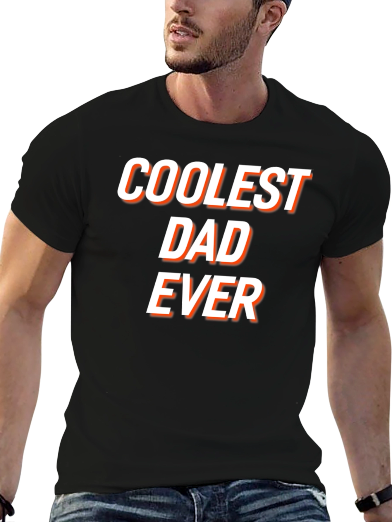 Coolest Dad Ever Graphic Tee - Black