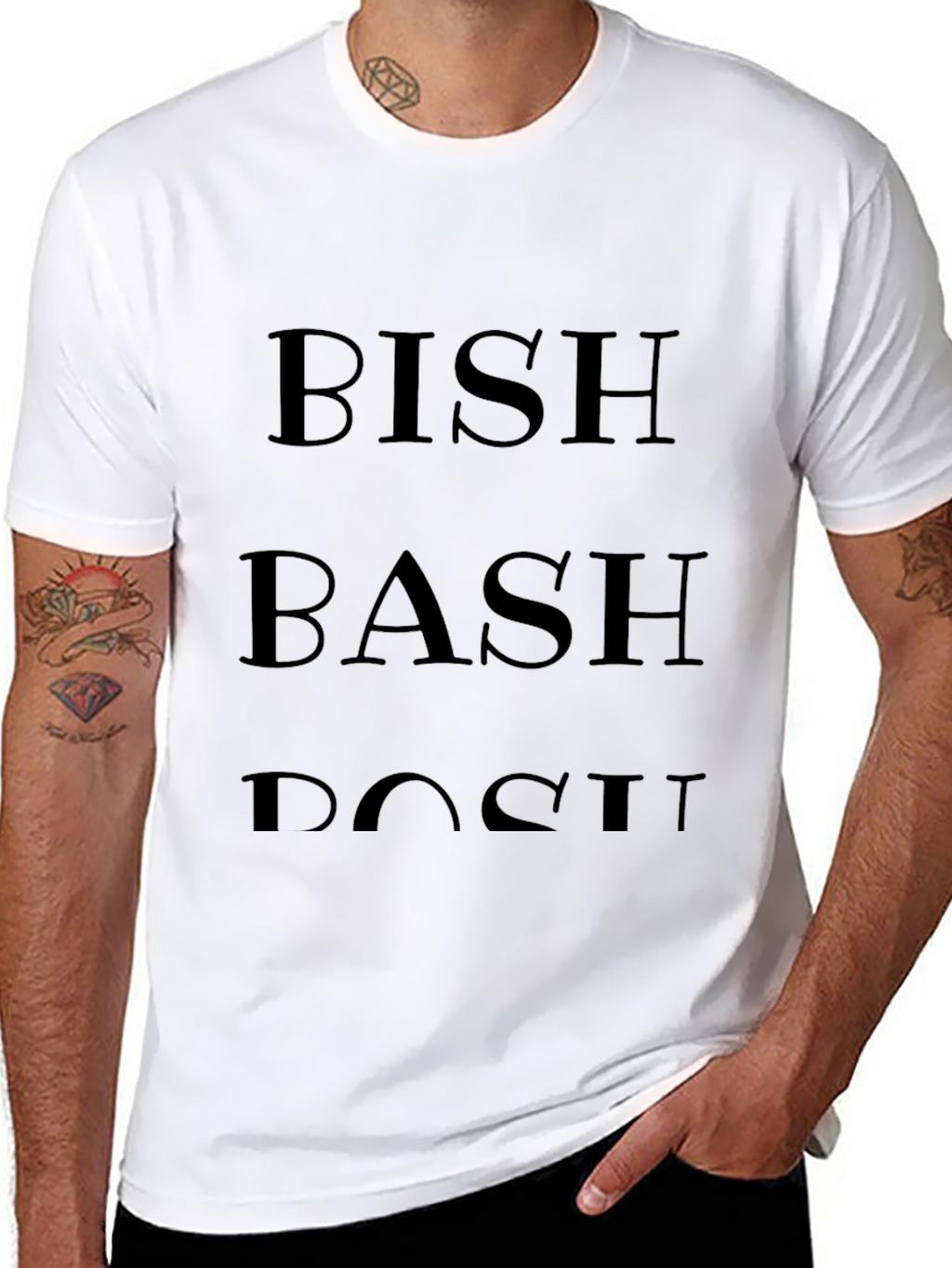 Bish Bash Bosh Graphic Tee - Mens Black T-Shirt