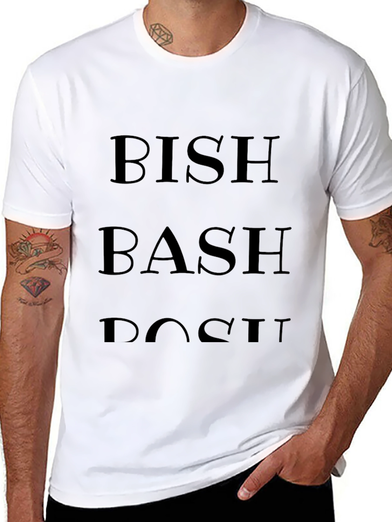 Bish Bash Bosh Graphic Tee - Mens Black T-Shirt