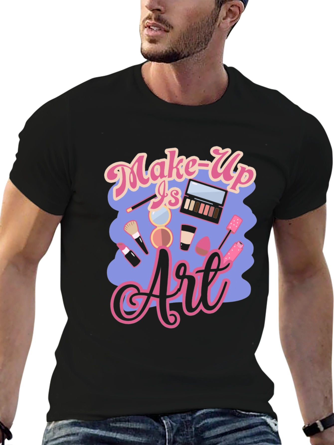 Make-Up Is Art Black T-Shirt