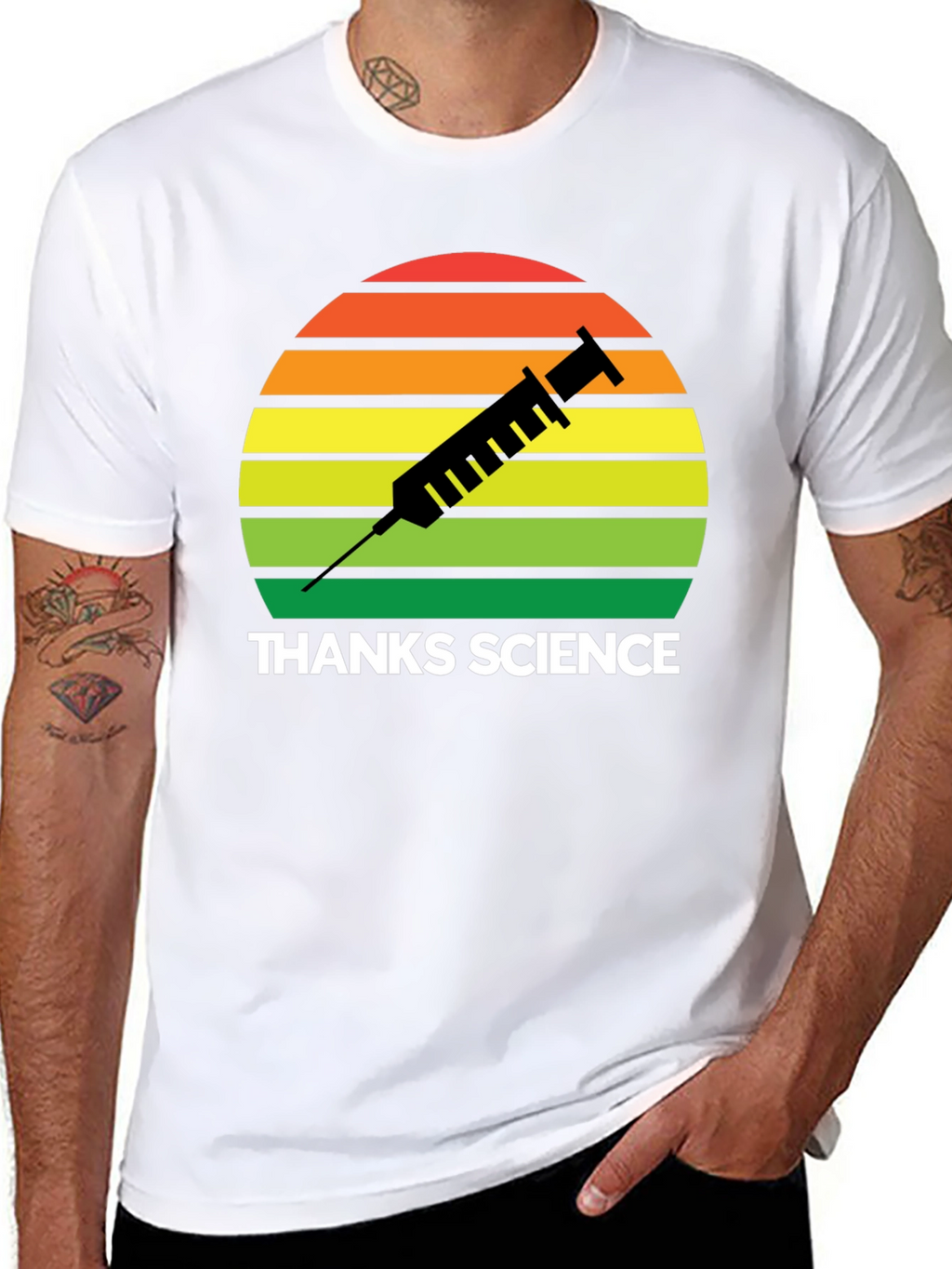 Thanks Science T-Shirt - Vaccine Graphic Tee