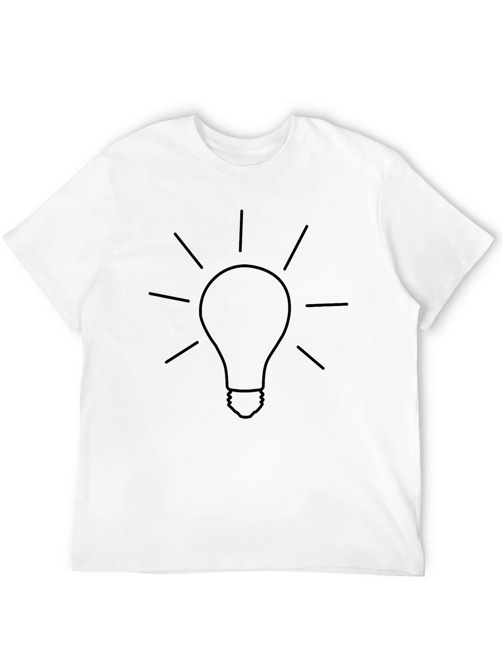 Idea Bulb Graphic Tee - Black Cotton T-Shirt