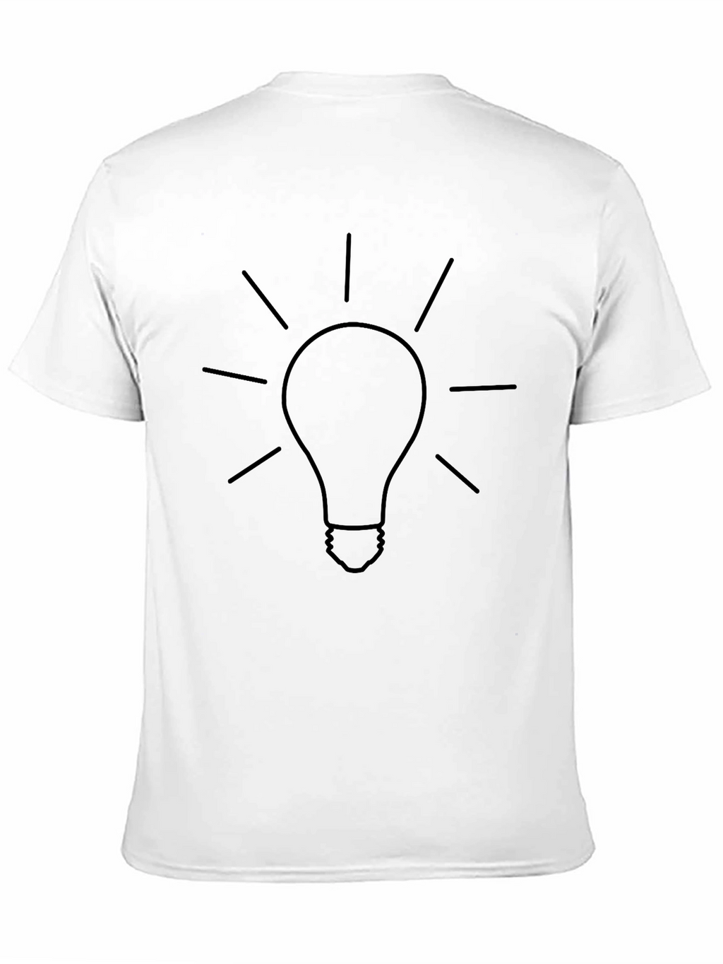 Idea Bulb Graphic Tee - Black Cotton T-Shirt