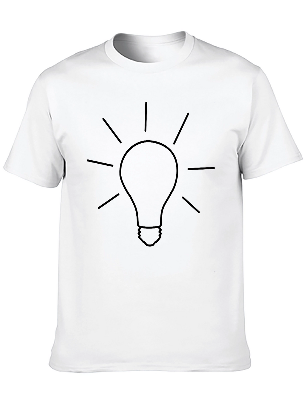 Idea Bulb Graphic Tee - Black Cotton T-Shirt