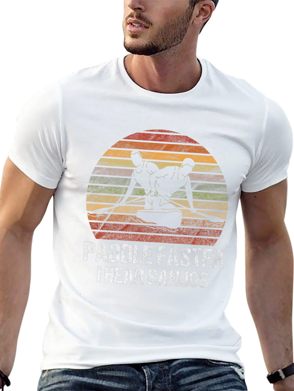 Paddle Faster T-Shirt - Banjo Humor Tee