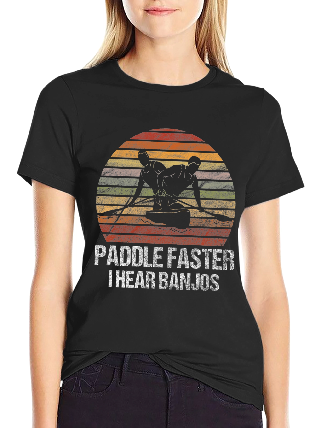 Paddle Faster T-Shirt - Banjo Humor Tee