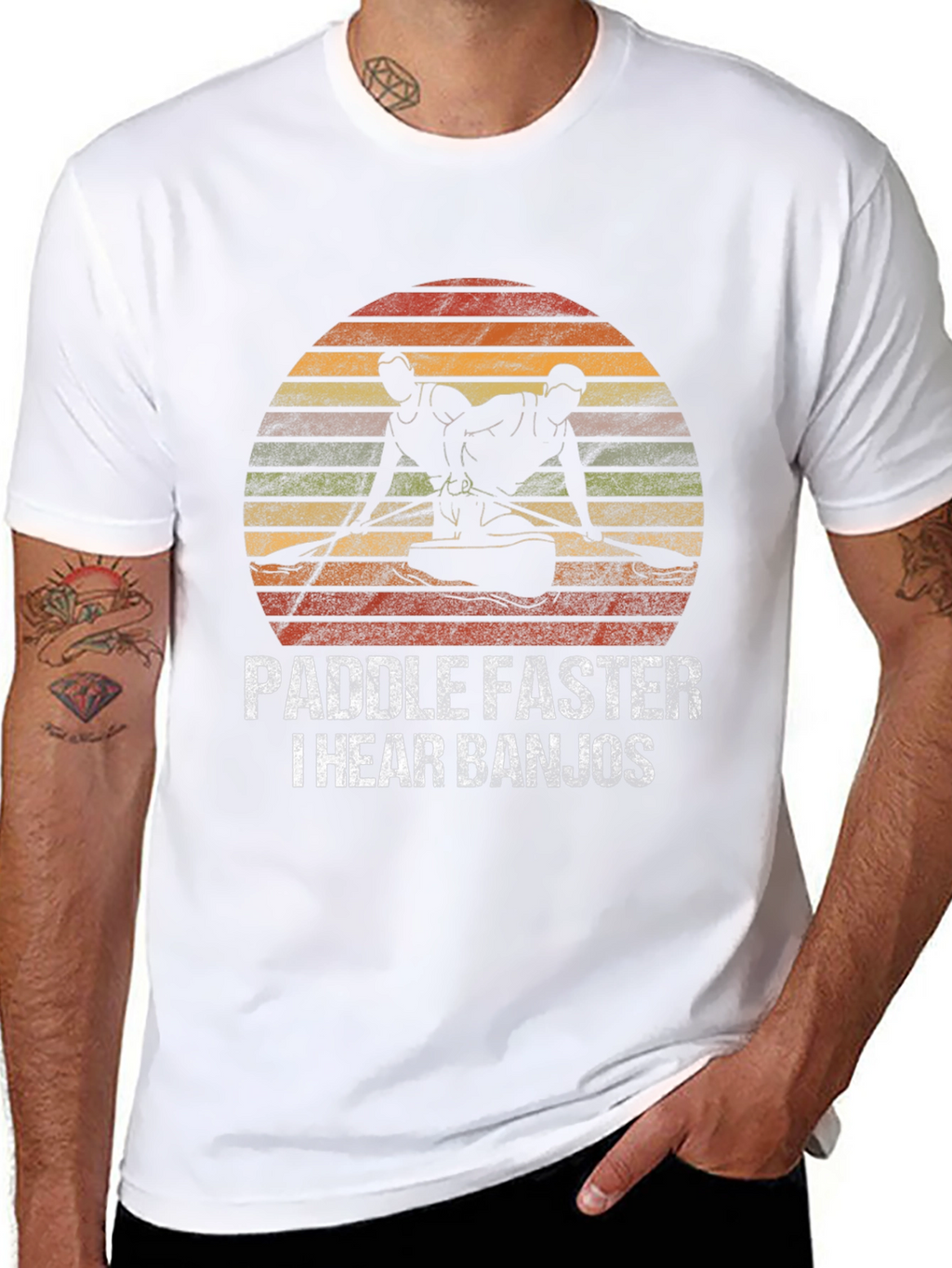 Paddle Faster T-Shirt - Banjo Humor Tee