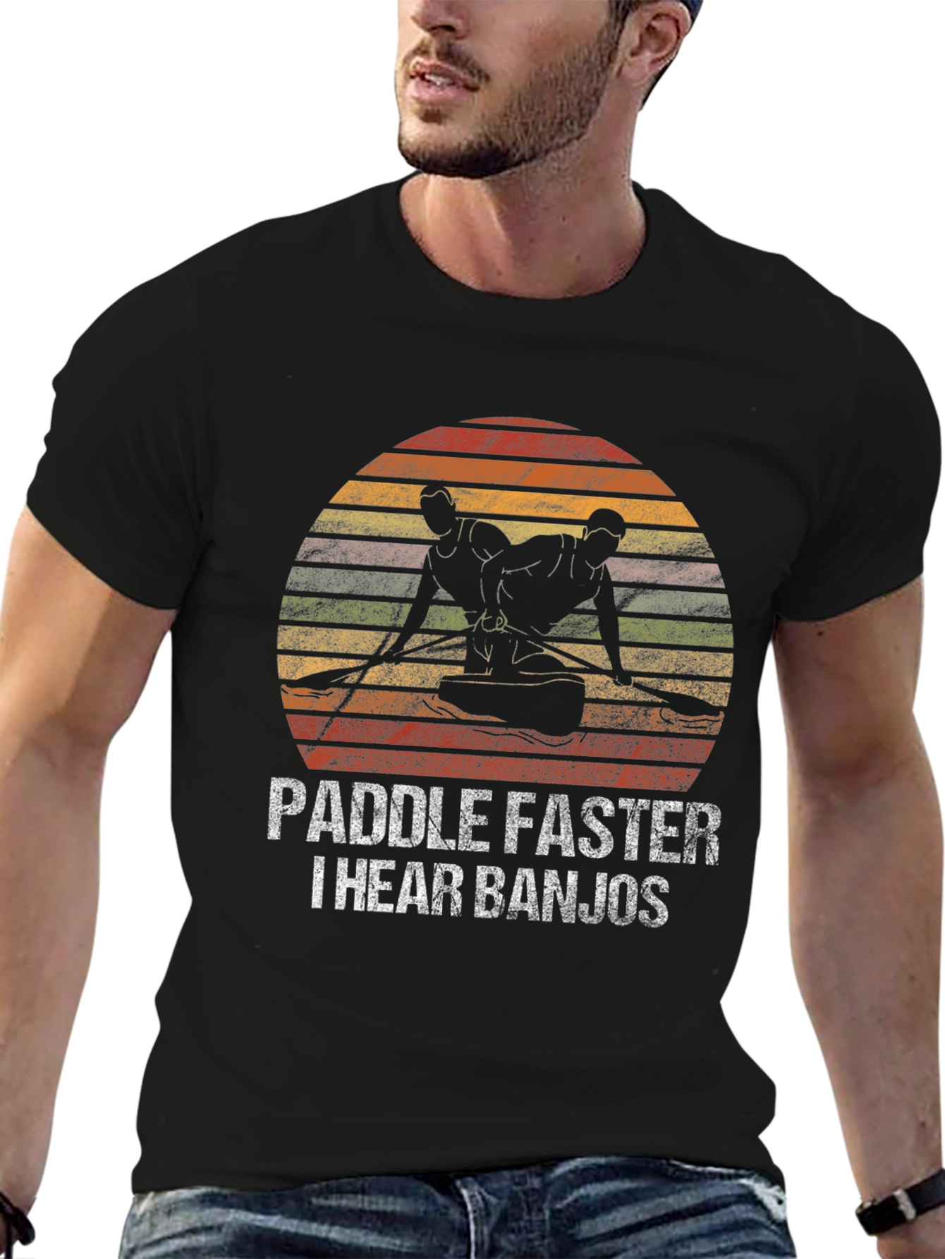 Paddle Faster T-Shirt - Banjo Humor Tee