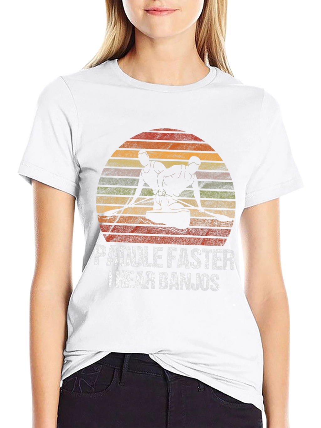 Paddle Faster T-Shirt - Banjo Humor Tee