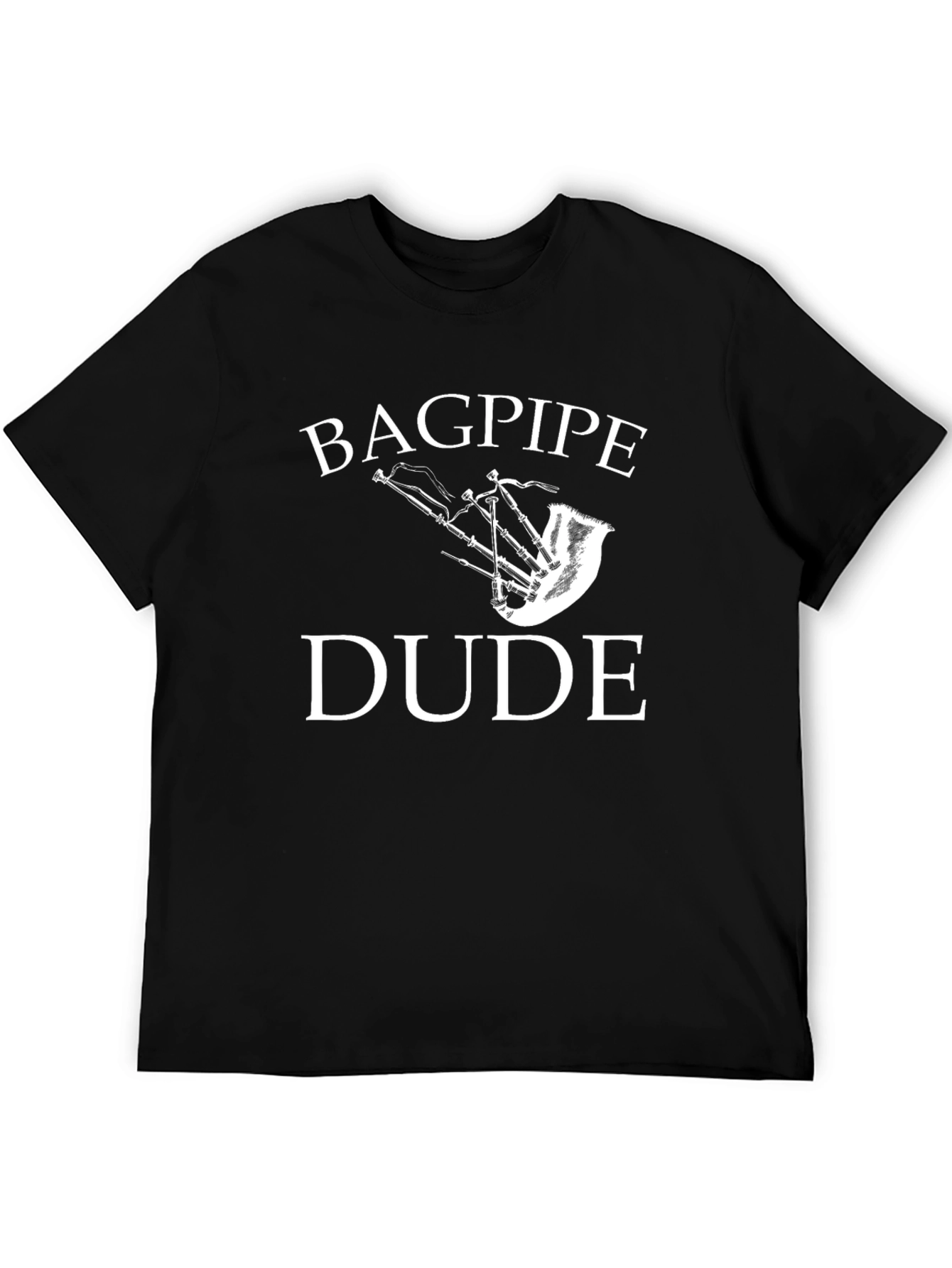 Bagpipe Dude T-Shirt - Black Graphic Tee