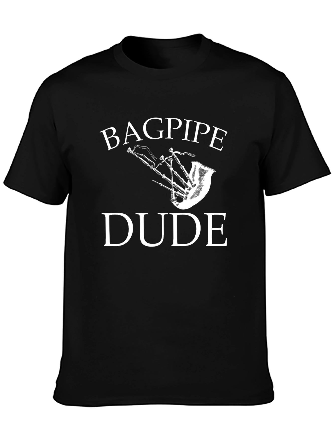 Bagpipe Dude T-Shirt - Black Graphic Tee