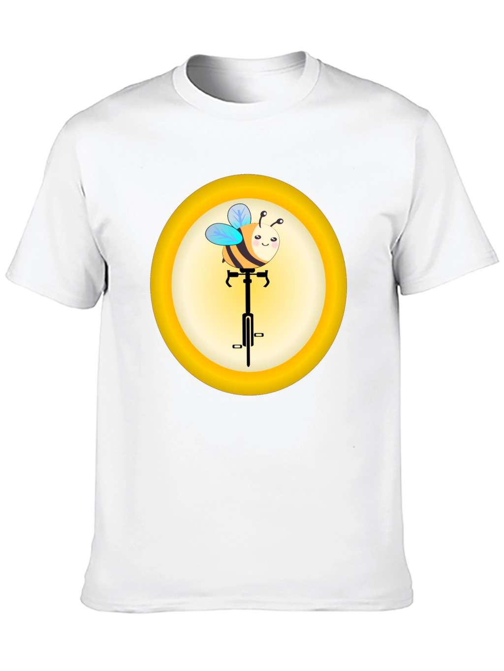 Cute Bee on Unicycle Graphic T-Shirt