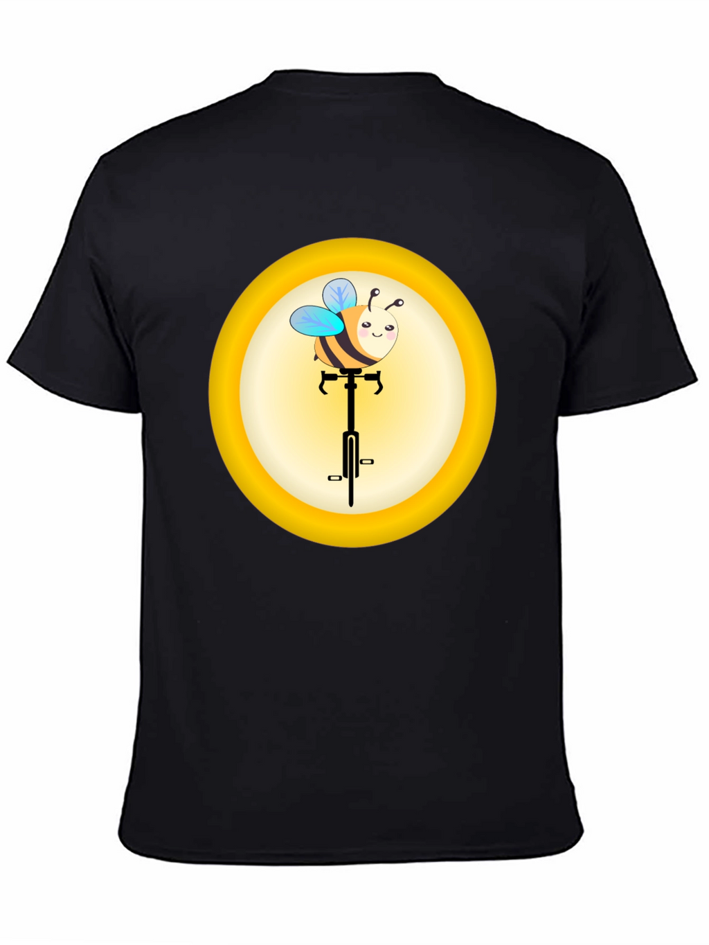 Cute Bee on Unicycle Graphic T-Shirt