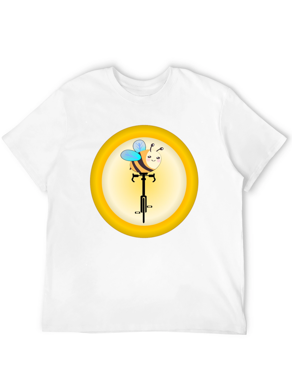 Cute Bee on Unicycle Graphic T-Shirt