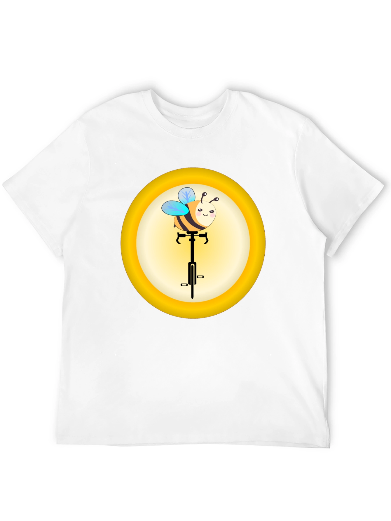 Cute Bee on Unicycle Graphic T-Shirt