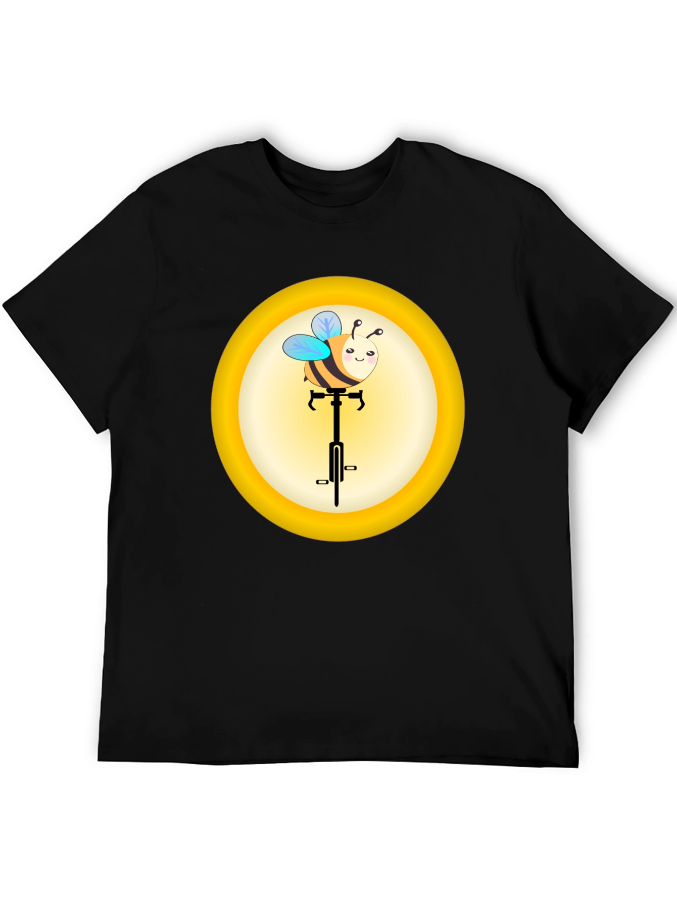 Cute Bee on Unicycle Graphic T-Shirt