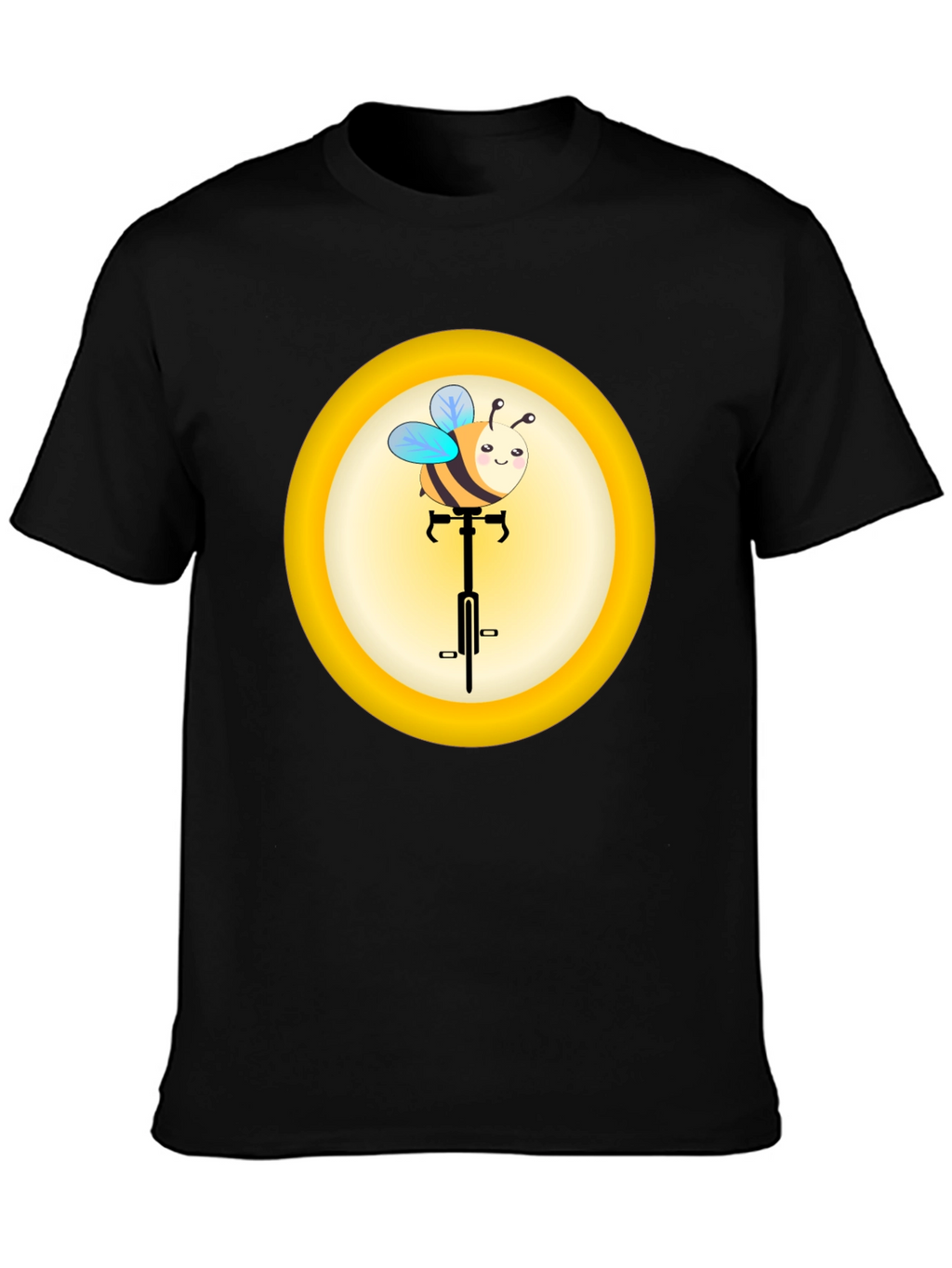 Cute Bee on Unicycle Graphic T-Shirt