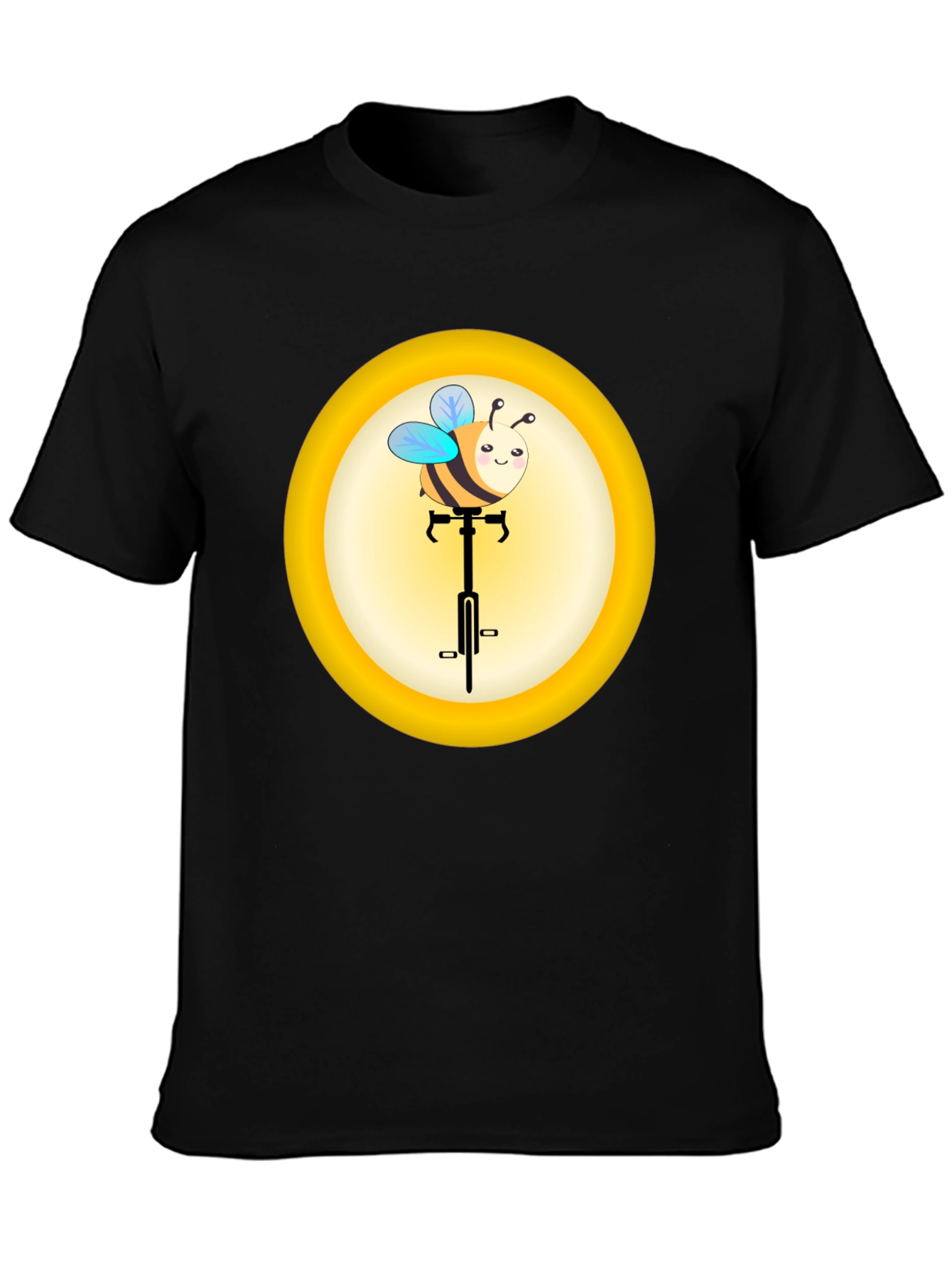 Cute Bee on Unicycle Graphic T-Shirt