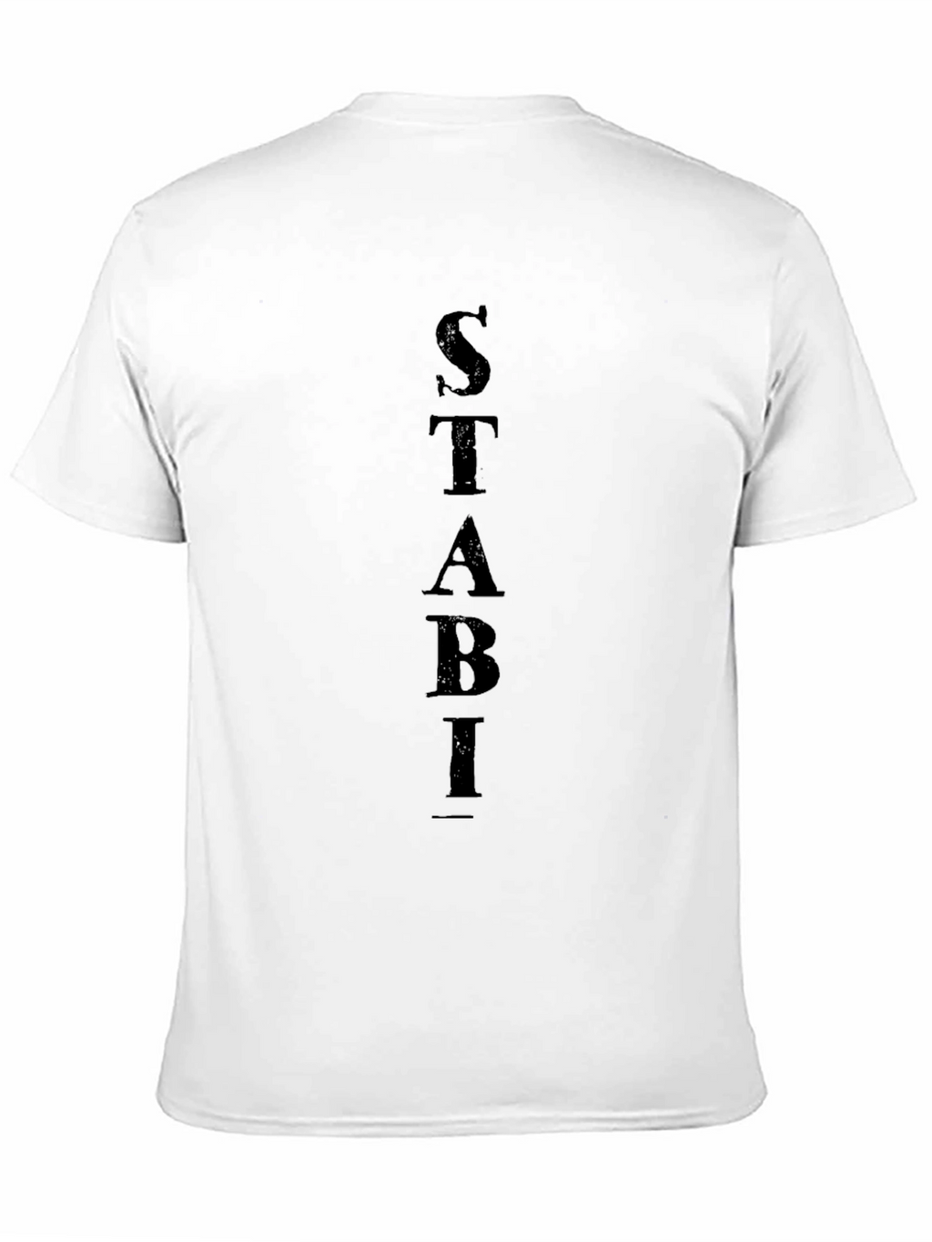 STABI Vertical Letter Print Black T-Shirt