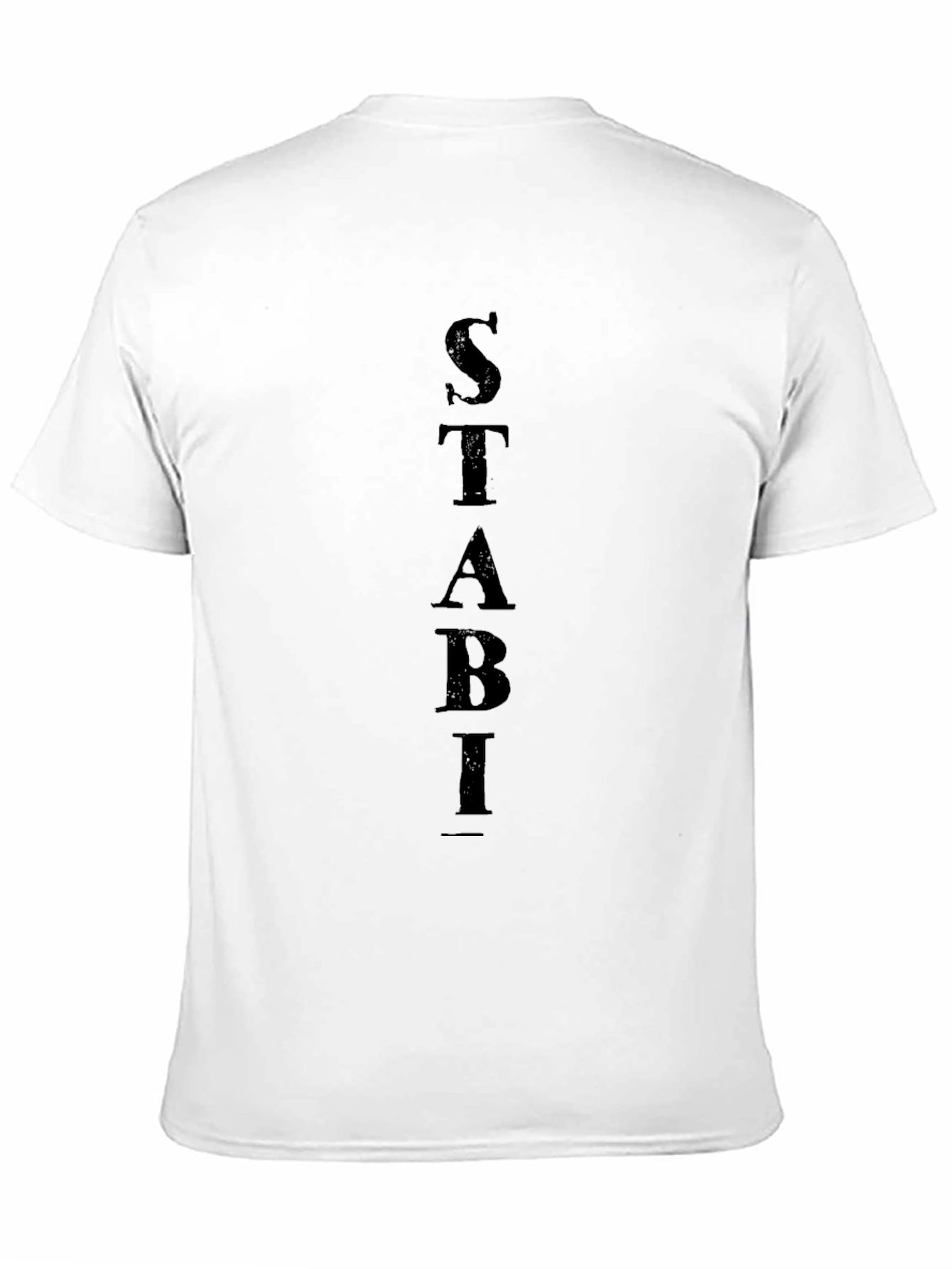 STABI Vertical Letter Print Black T-Shirt