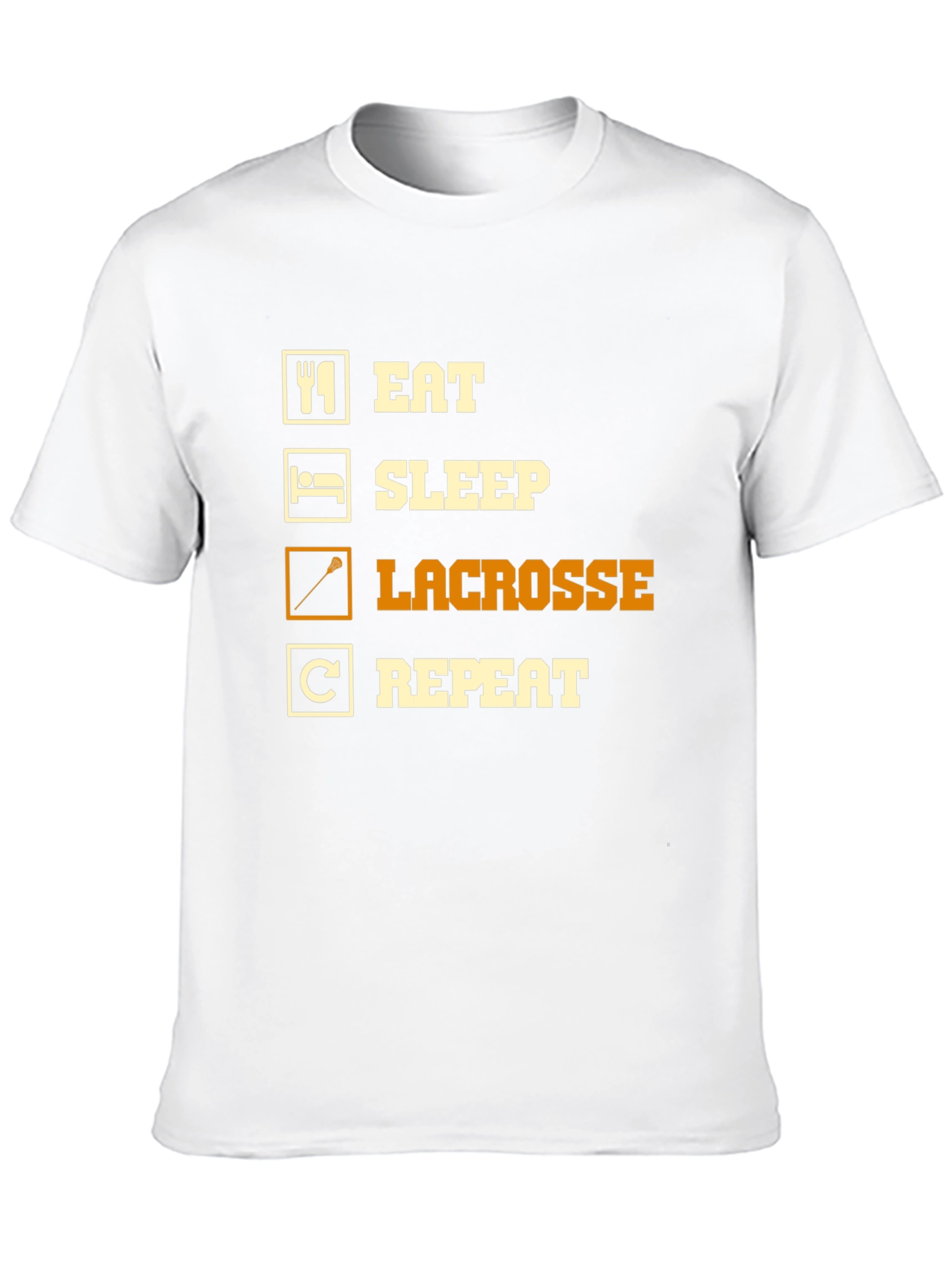 Eat Sleep Lacrosse Repeat Graphic Tee
