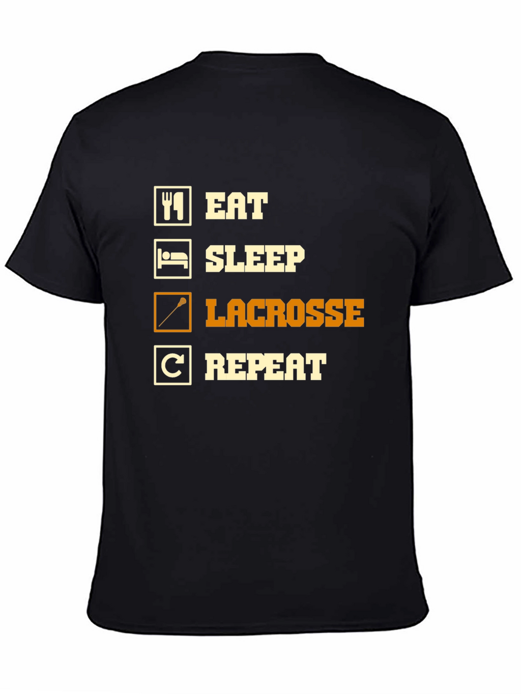 Eat Sleep Lacrosse Repeat Graphic Tee
