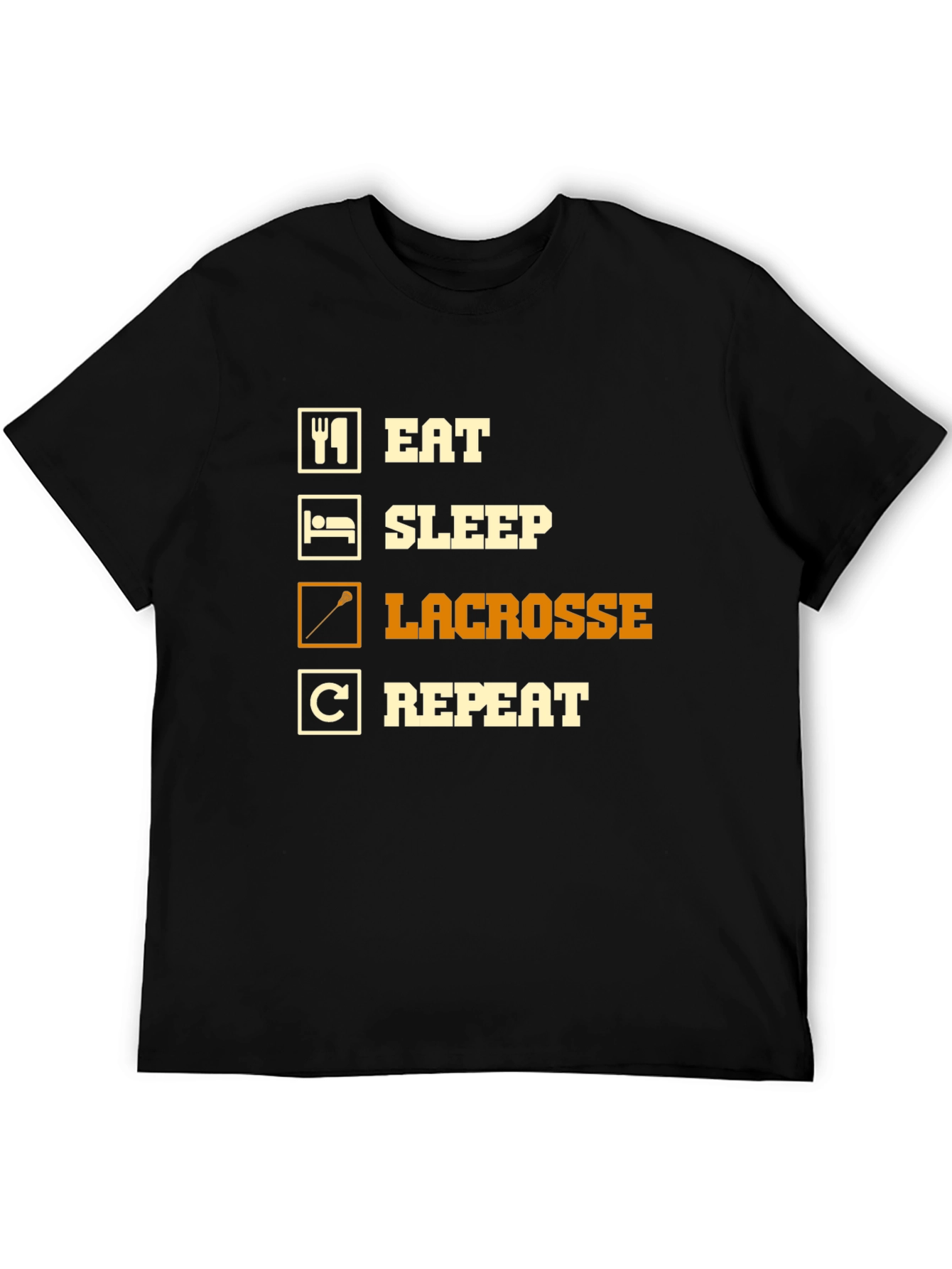 Eat Sleep Lacrosse Repeat Graphic Tee