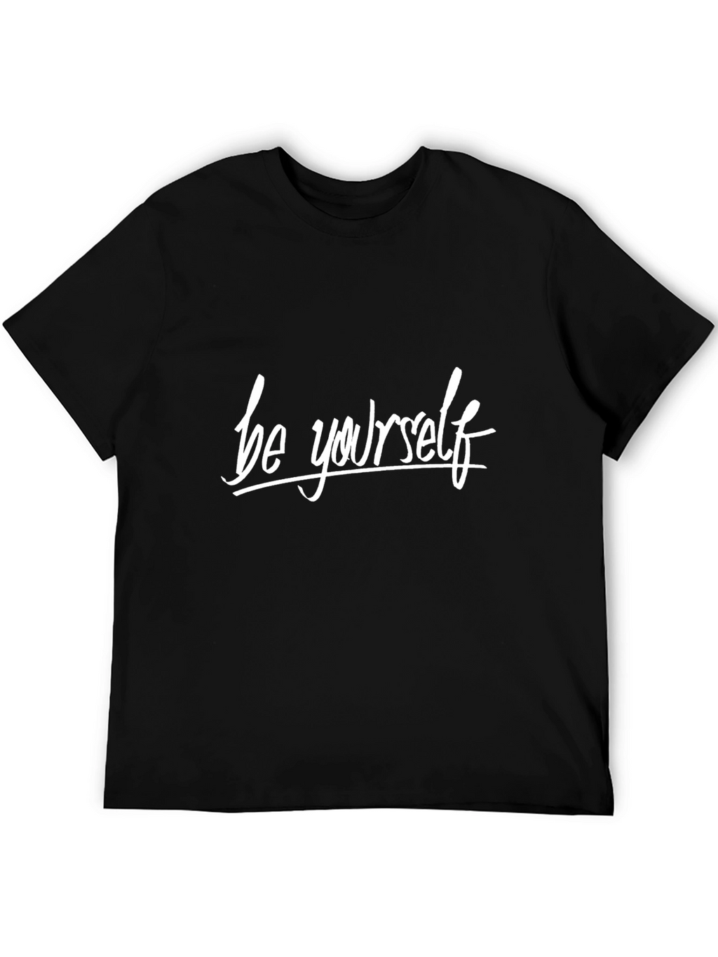 Be Yourself Graphic Tee - Stylish Black Cotton T-Shirt
