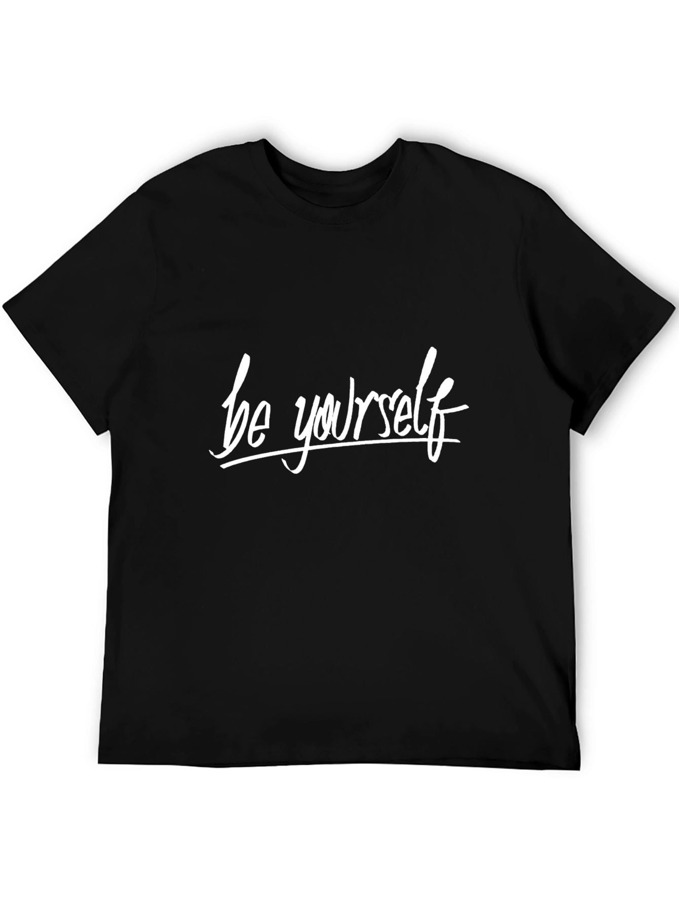 Be Yourself Graphic Tee - Stylish Black Cotton T-Shirt