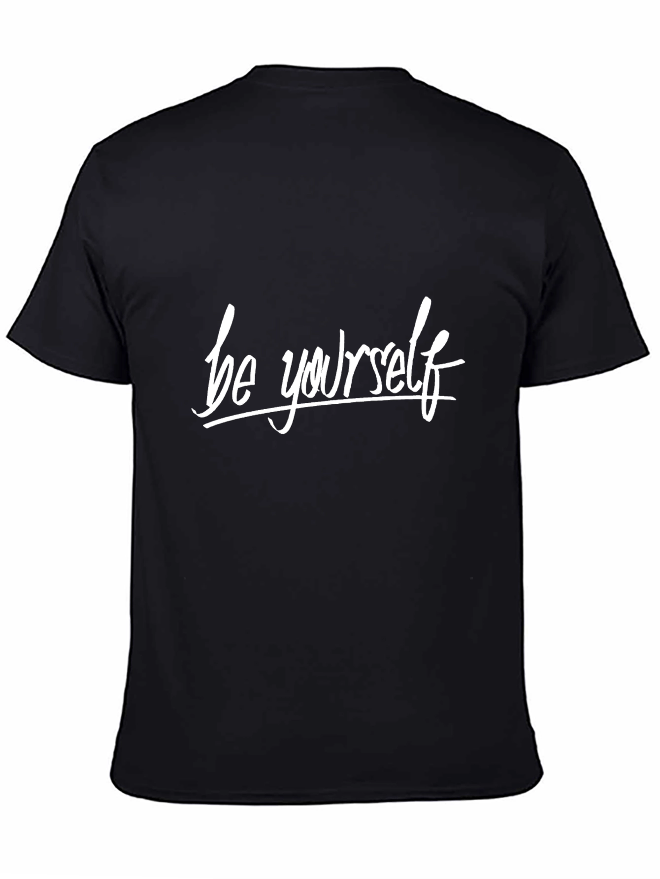 Be Yourself Graphic Tee - Stylish Black Cotton T-Shirt