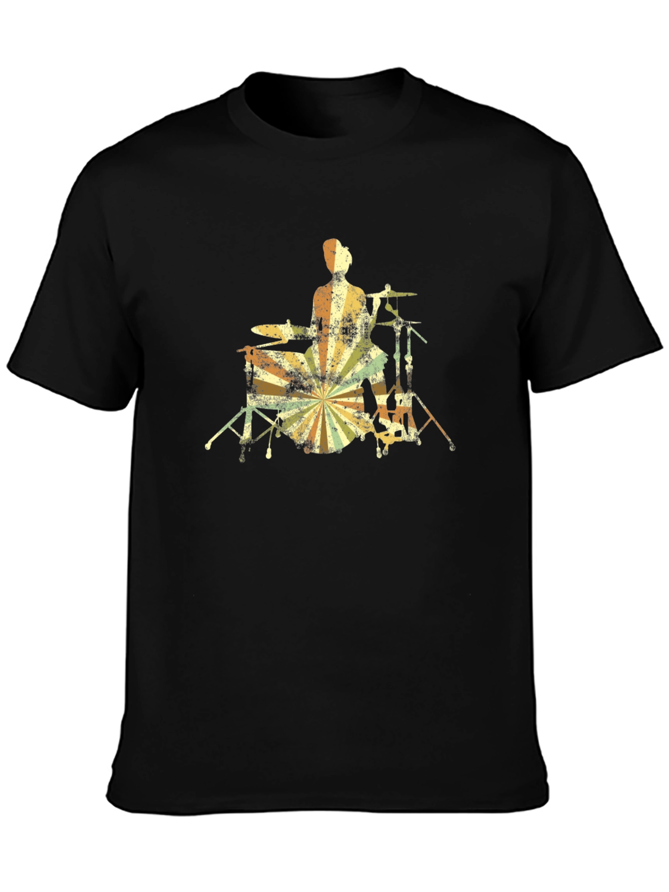 Retro Drummer T-Shirt - Vintage Music Tee