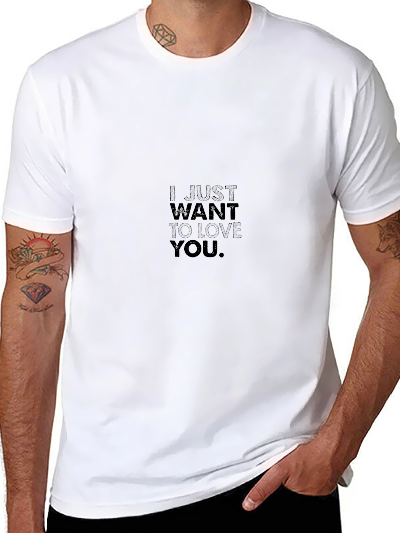 I Just Want To Love You Black Tee