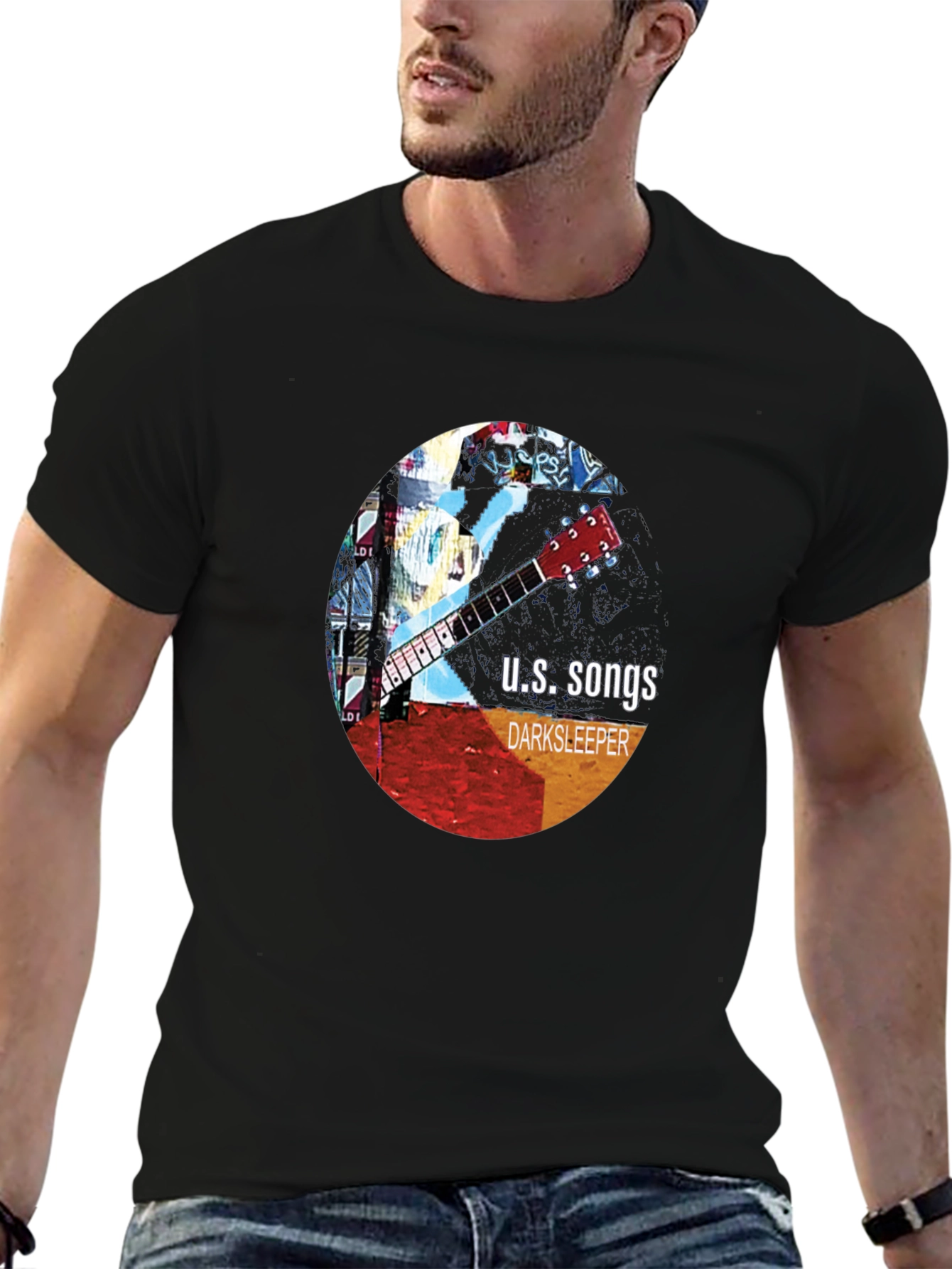 U.S. Songs DarkSleeper Guitar Graphic Tee