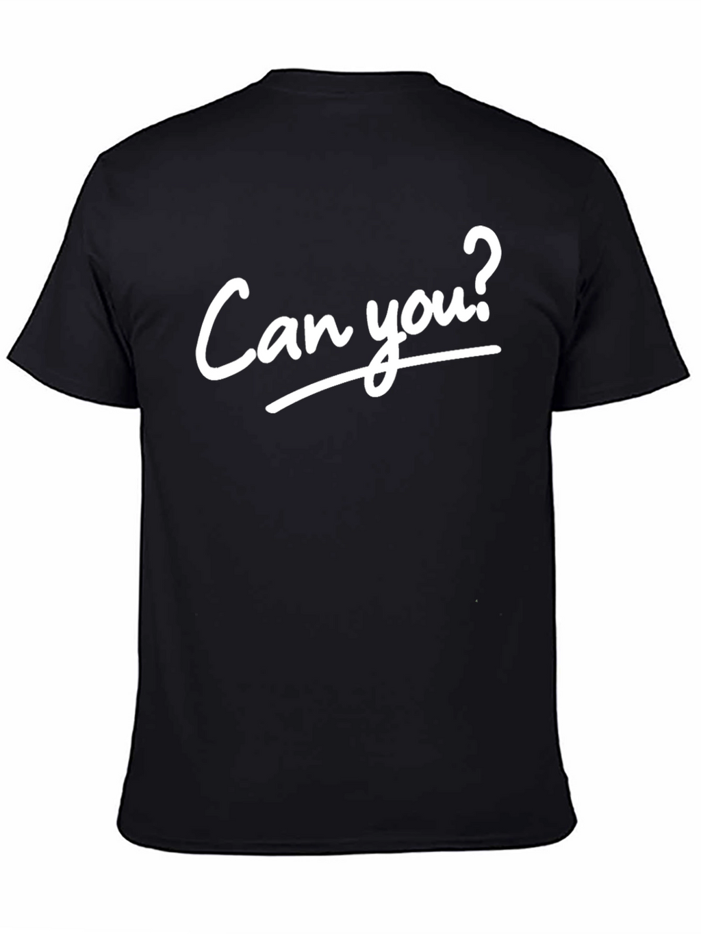Can You? Graphic Tee - Black Cotton T-Shirt