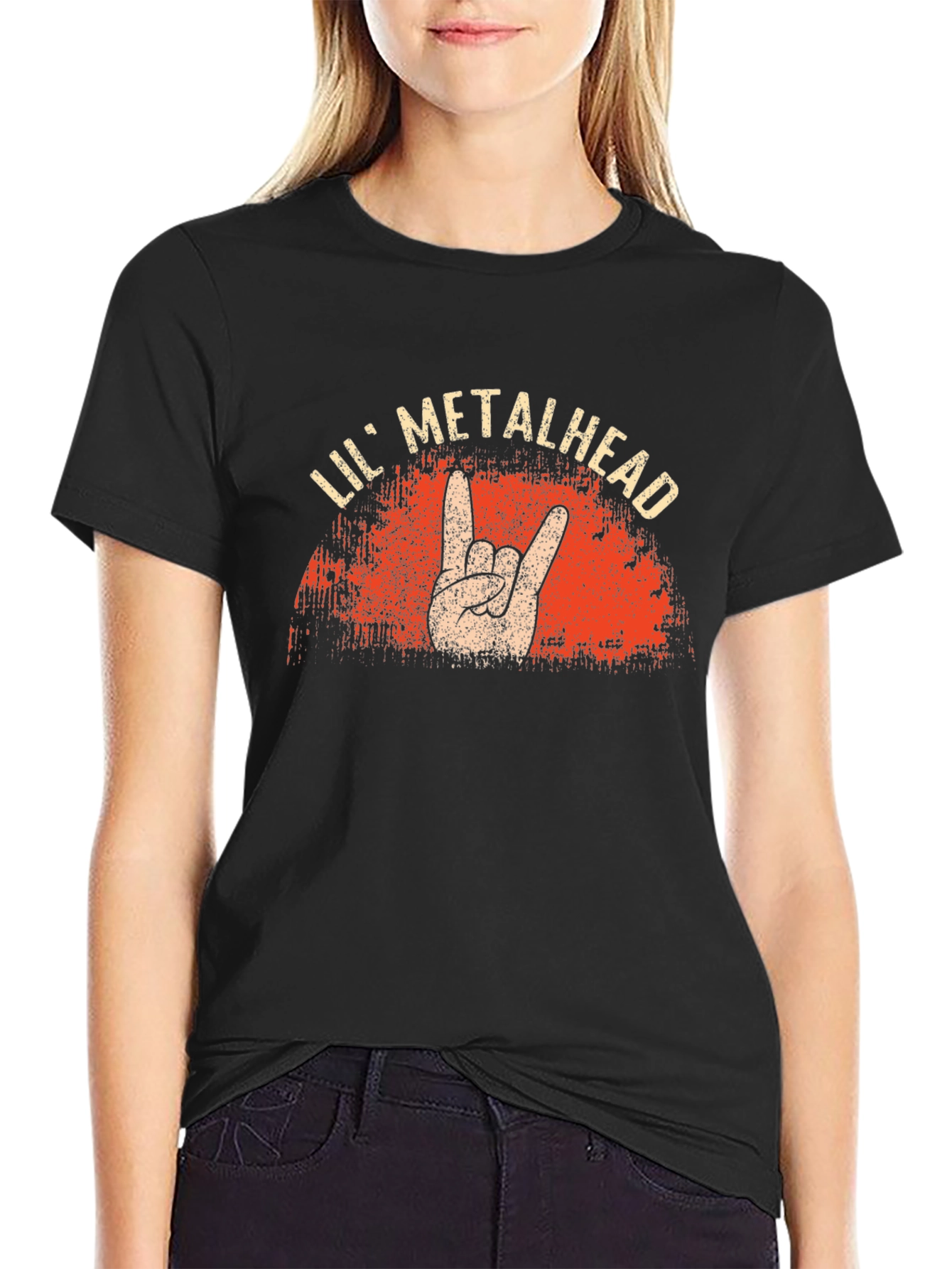 Lil Metalhead Black Graphic T-Shirt