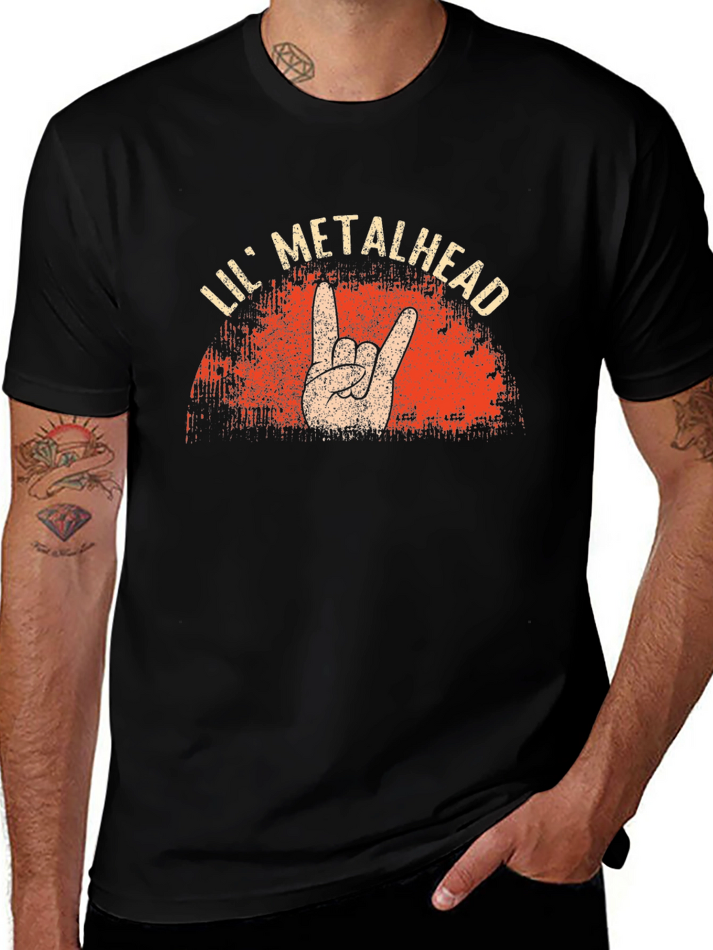 Lil Metalhead Black Graphic T-Shirt