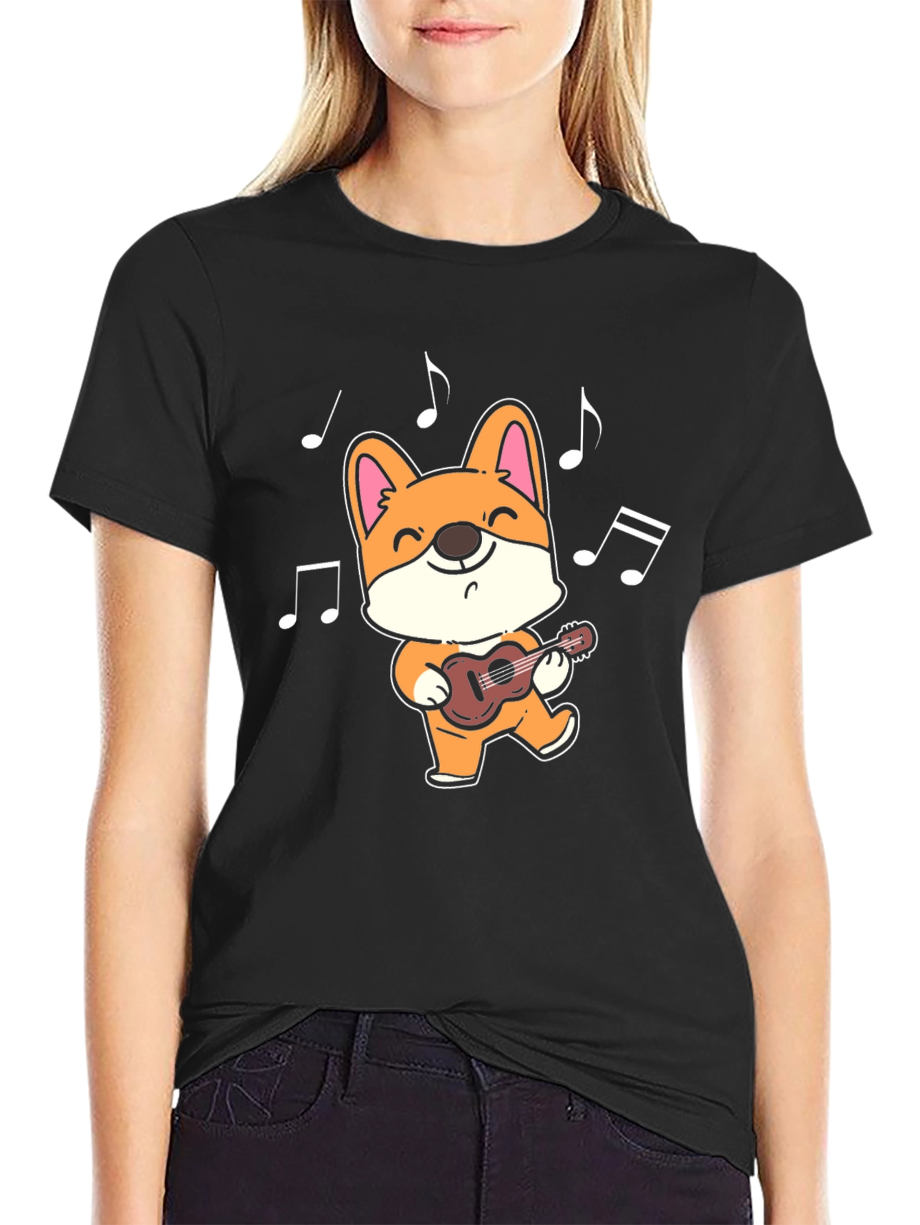 Corgi Guitar Player T-Shirt