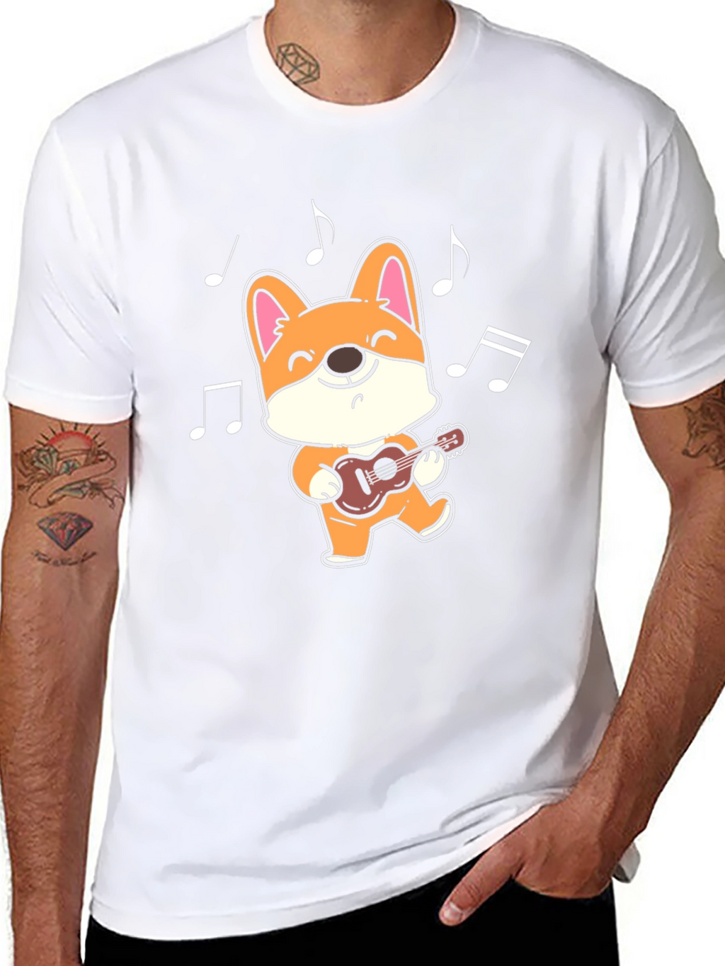 Corgi Guitar Player T-Shirt