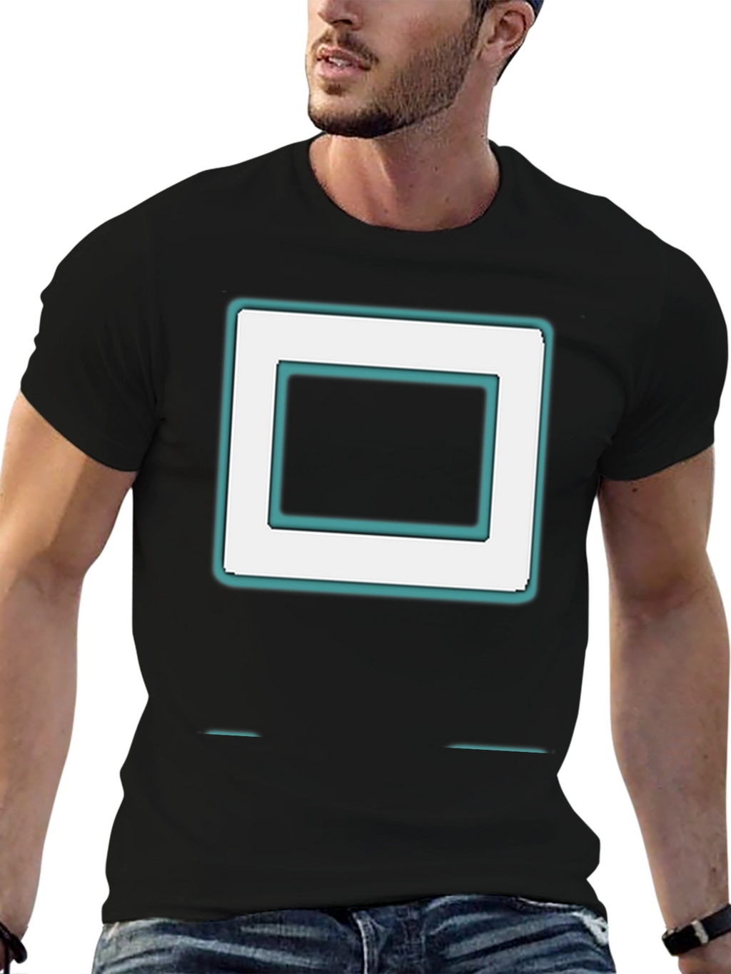Retro Square Graphic Tee - Modern Style