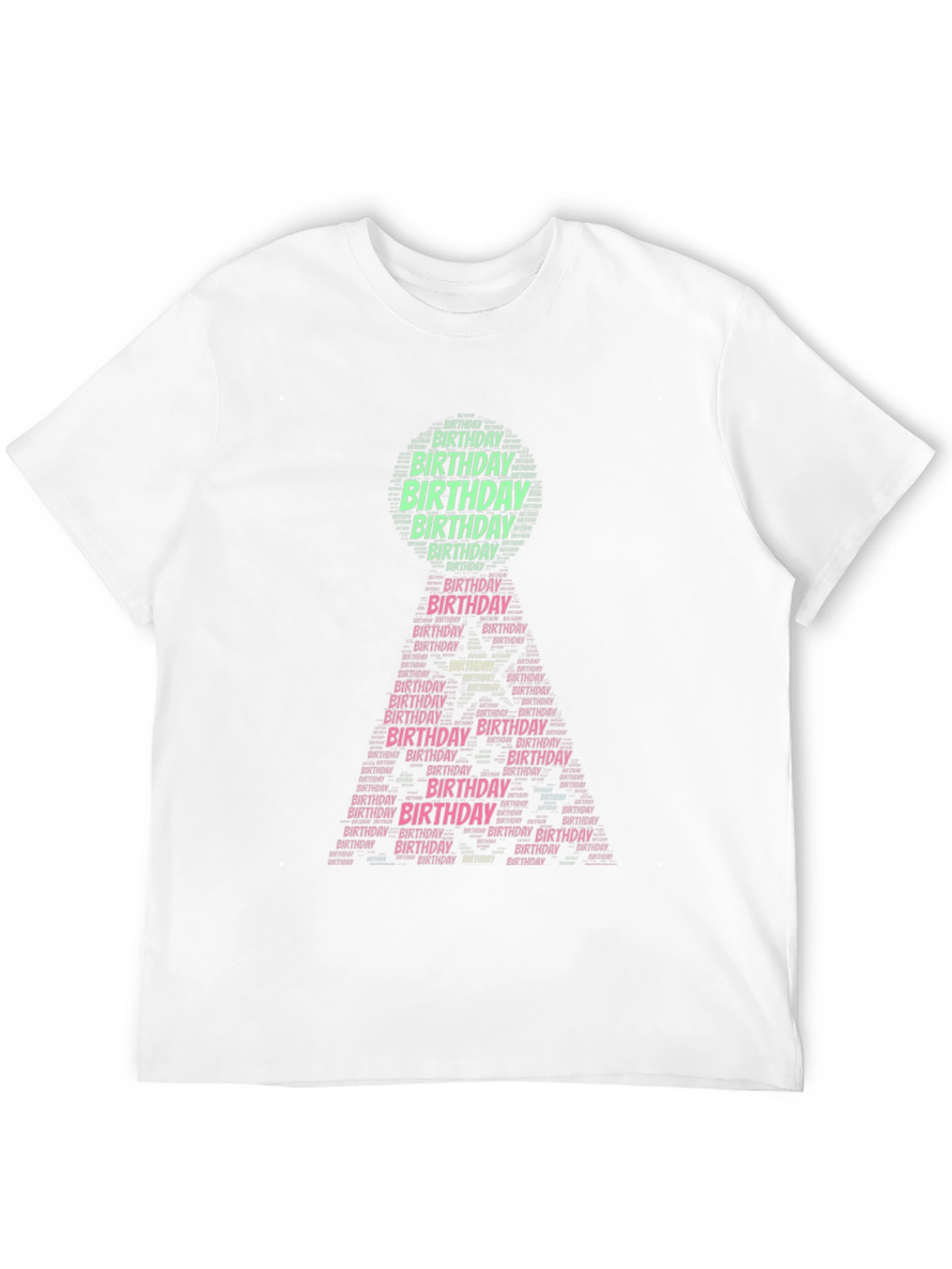 Birthday Word Art T-Shirt - Black